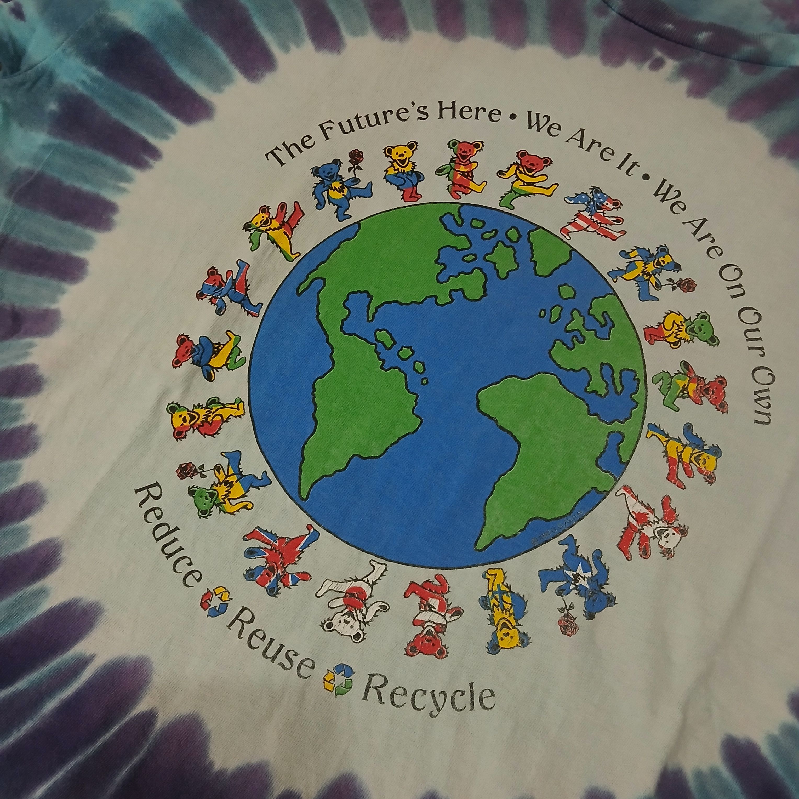 Grateful Dead 🔥Rare🔥 1992 Grateful dead reduce reuse recyle delta tag Size US L / EU 52-54 / 3 - 3 Thumbnail