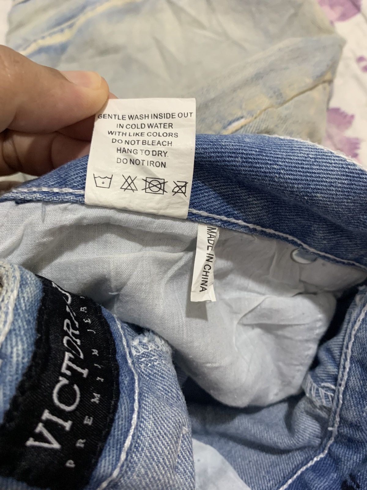 Fashion Victim Victorious Premium Jeans distressed denim zipper Size US 34 / EU 50 - 11 Thumbnail