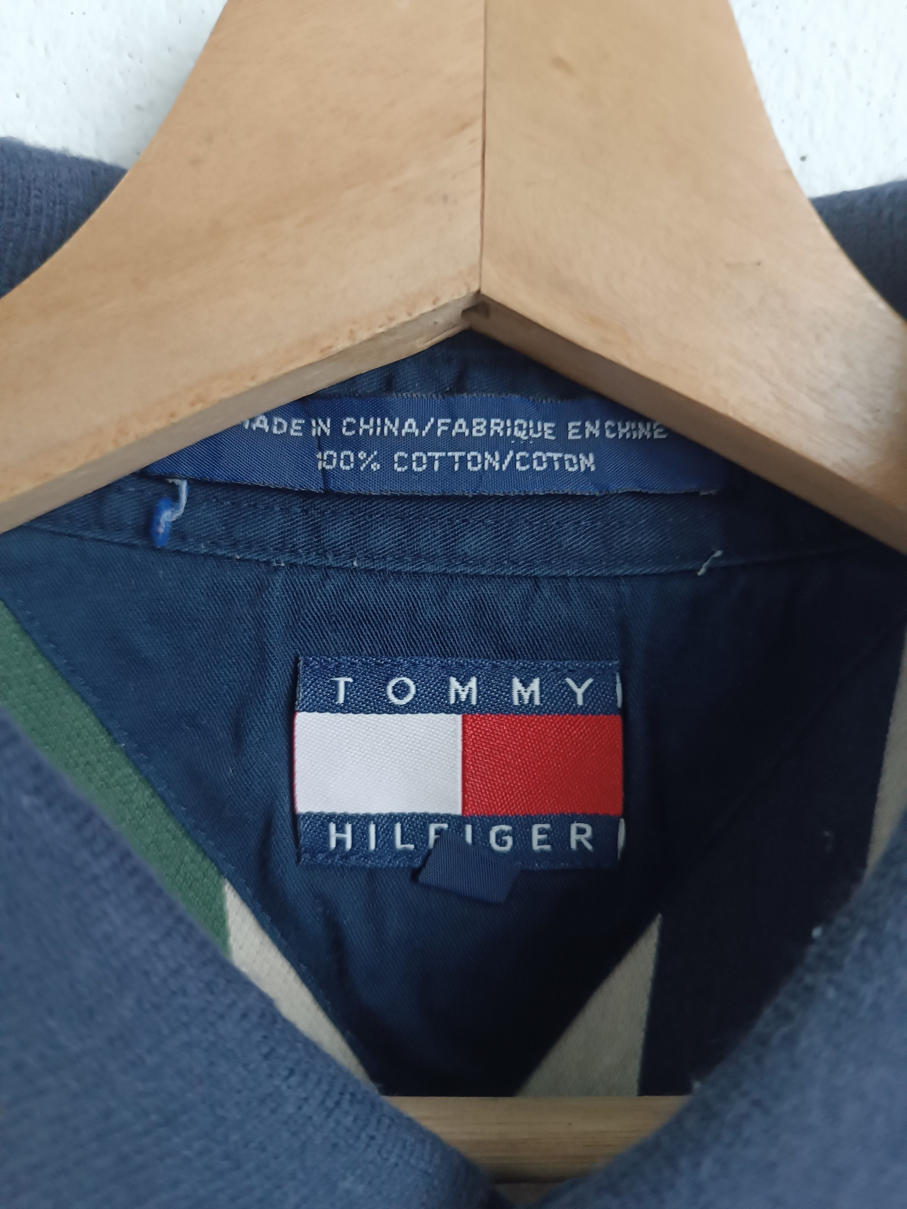 Tommy Hilfiger VINTAGE 90'S TOMMY HILFIGER STRIPE POLO VERY RARE PIECE Size US M / EU 48-50 / 2 - 8 Thumbnail