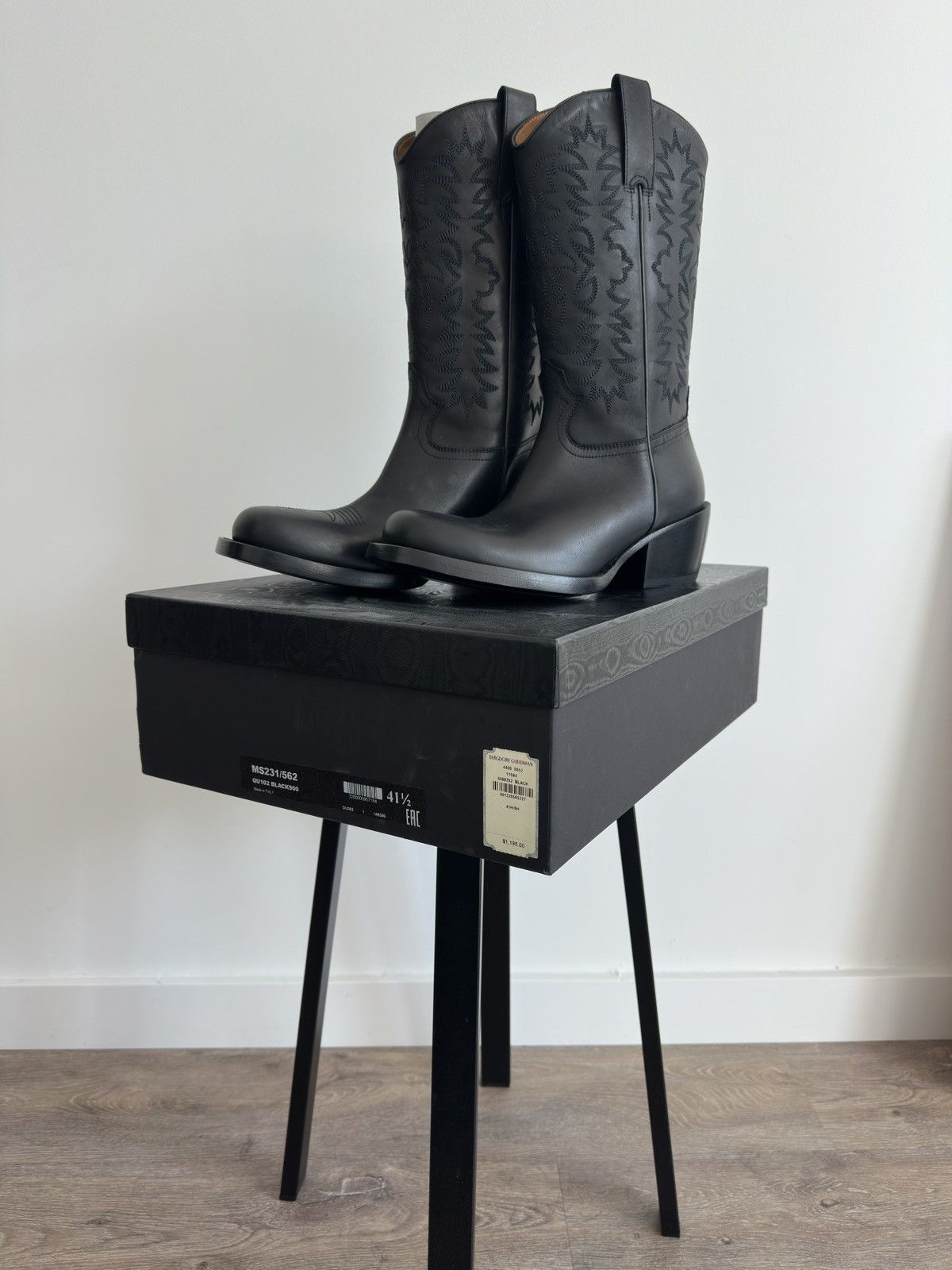 Dries Van Noten Dries Van Noten Leather Western Cowboy Boots - US Mens 8 Size US 8 / EU 41 - 1 Thumbnail