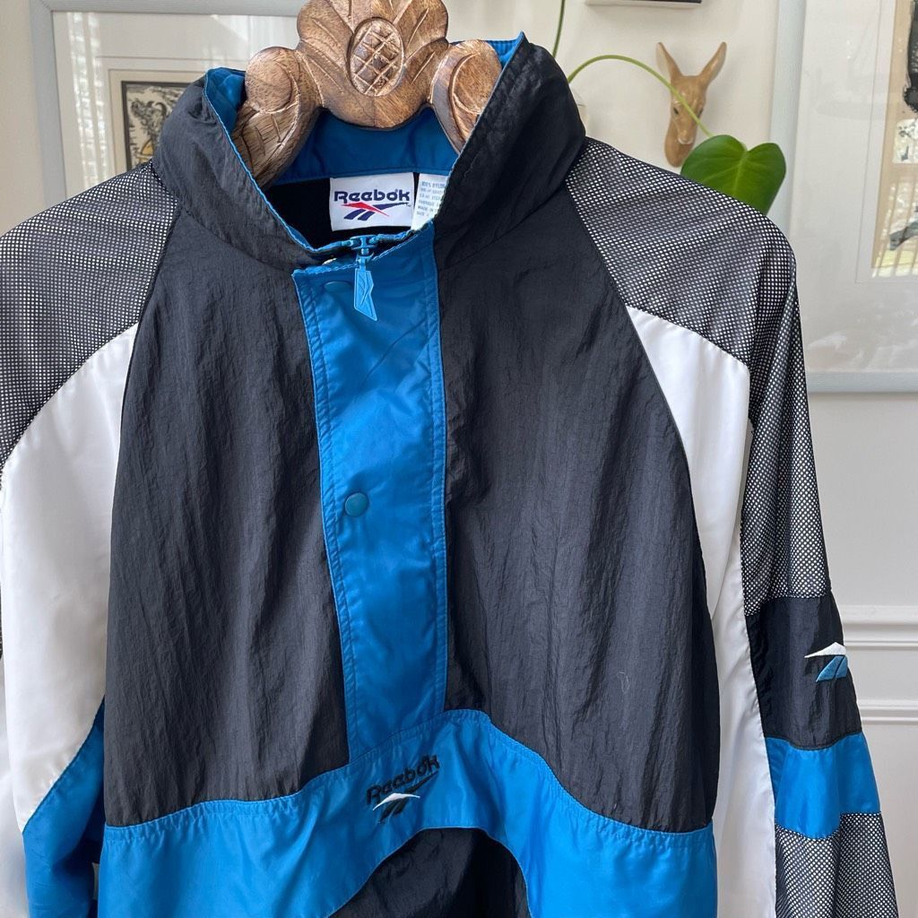 Reebok Vintage 90s Reebok Windbreaker Pullover 1/2 Zip XL Size US XL / EU 56 / 4 - 3 Thumbnail