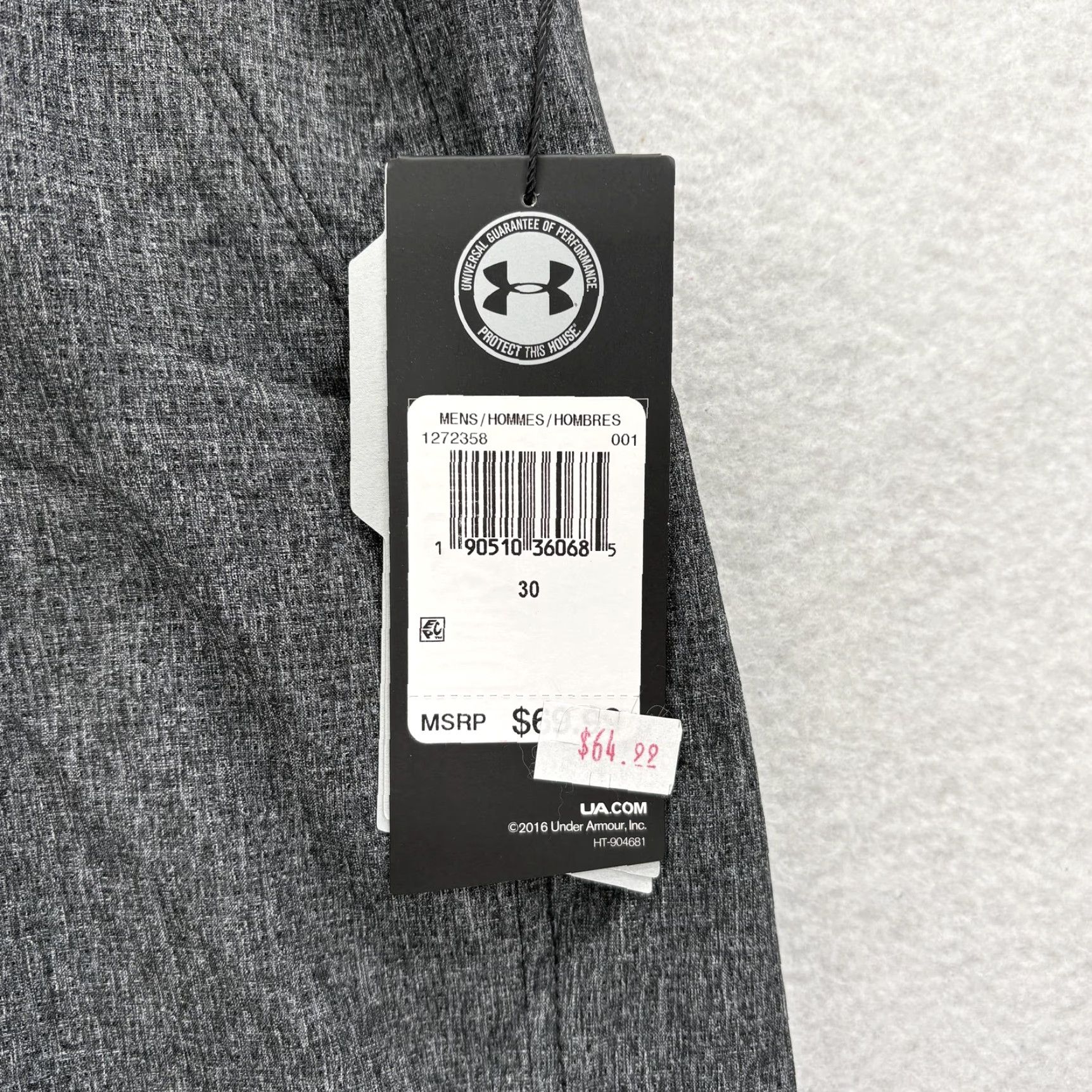 Under Armour Under Armour Shorts Mens 30 Gray HeatGear Golf Chino Lightweight Performance NWT Size US 30 / EU 46 - 3 Thumbnail