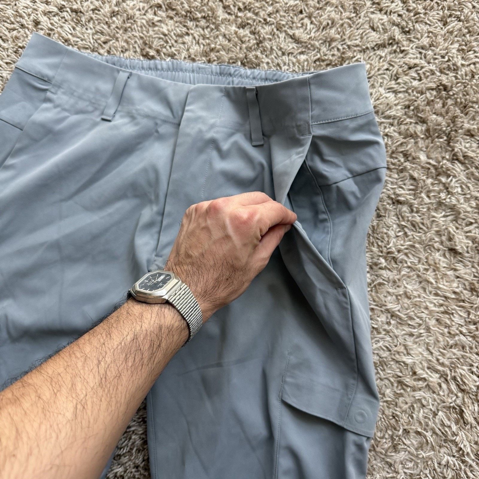 Lululemon Lululemon Pants Men’s 32 Rhino Gray Fixed Waist Cargo 32 Size US 32 / EU 48 - 4 Thumbnail