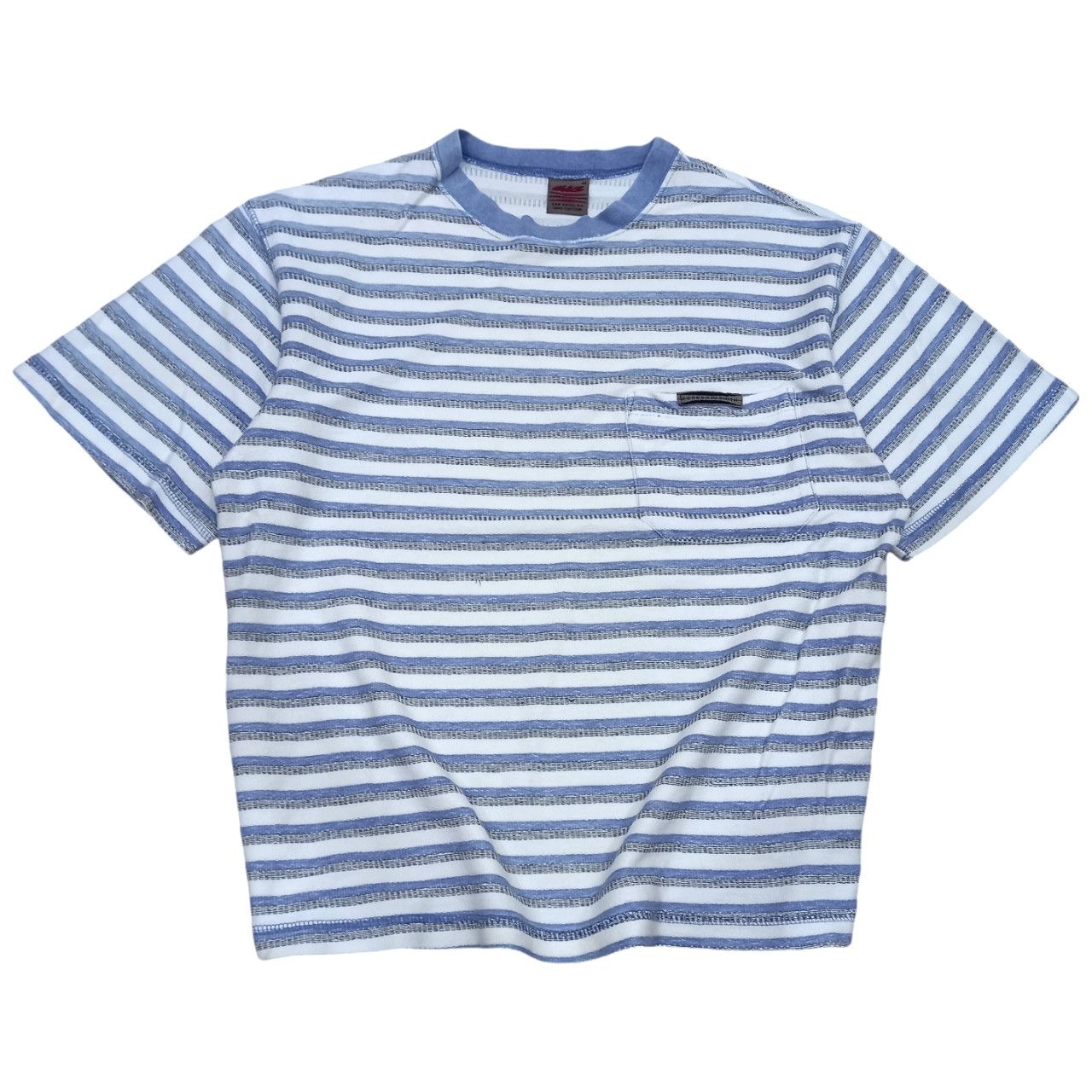 Vintage Vintage Gordon & Smith Jacquard Stripe Retro Pocket Tee Size US L / EU 52-54 / 3 - 1 Thumbnail