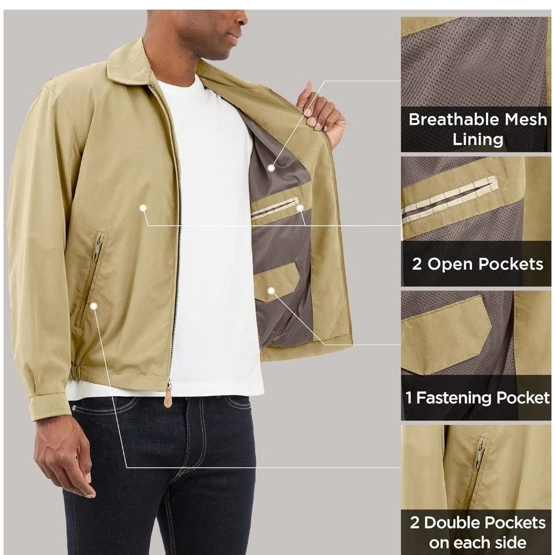 London Fog London Fog Mens Golf Jacket 2XL Camel Microfiber Lightweight Size US XXL / EU 58 / 5 - 3 Thumbnail
