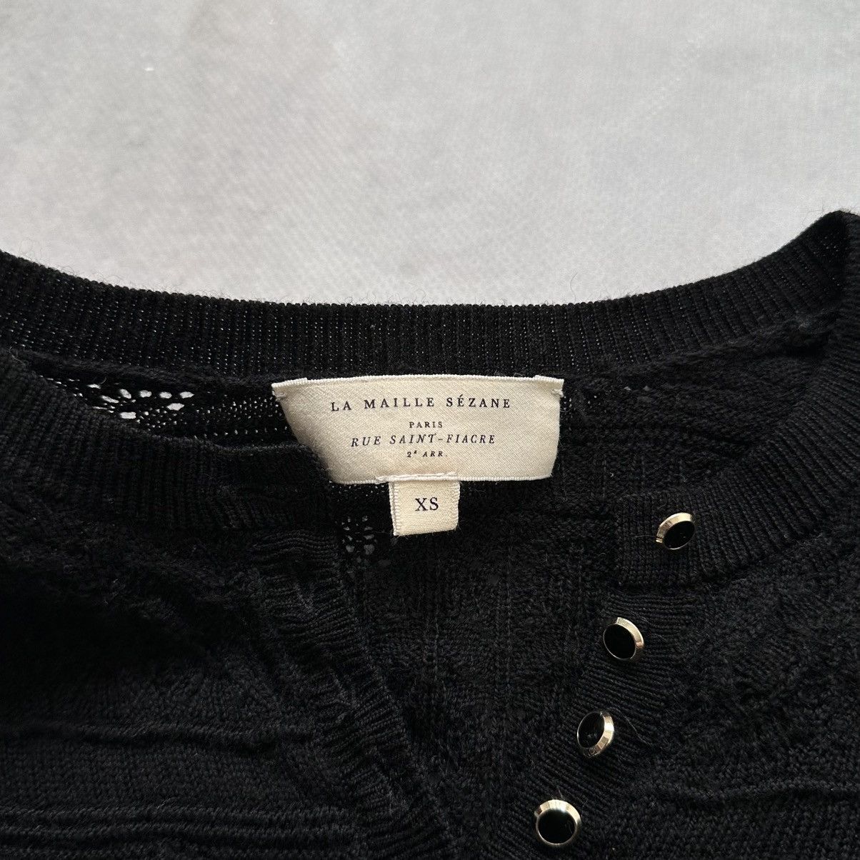 Sarah Pacini Sezane Knit Merino Wool Sweater Cardigan Lyna Jumper Size XS / US 0-2 / IT 36-38 - 8 Thumbnail