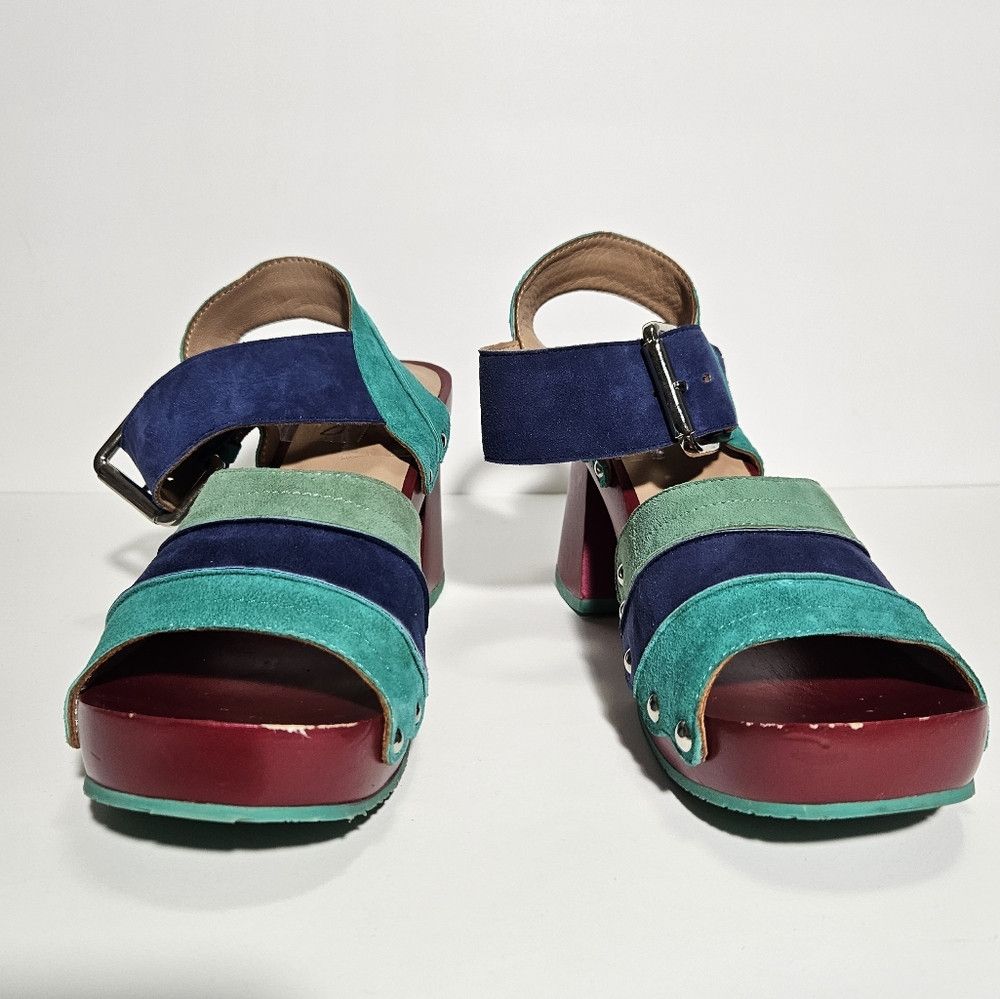 John Fluevog John Fluevog Summer of Love Dashuri Suede Clog Sandals Size US 9 / IT 39 - 6 Thumbnail