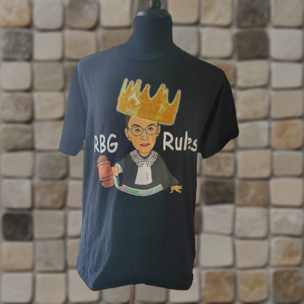 Port & Company Ruth Bader Ginsburg RBG Rules Shirt Black Mens Large Shirt Mens Black Ruth Bader Ginsburg RBG Rules Tee Shirt Size US L / EU 52-54 / 3 - 1 Preview