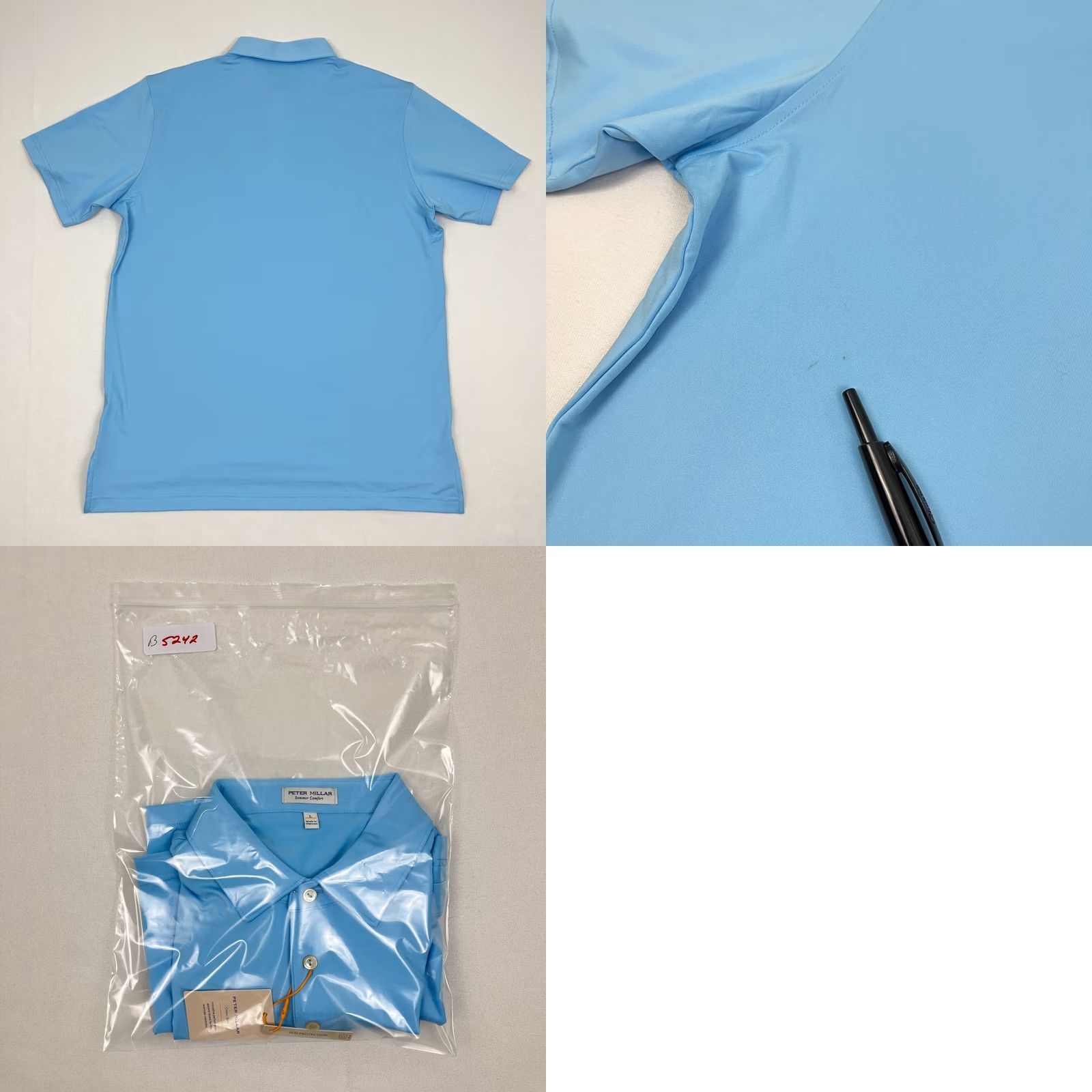 Peter Millar Peter Millar Summer Comfort Polo Shirt Mens L Blue Athletic Golf Preppy NEW Size US L / EU 52-54 / 3 - 8 Thumbnail