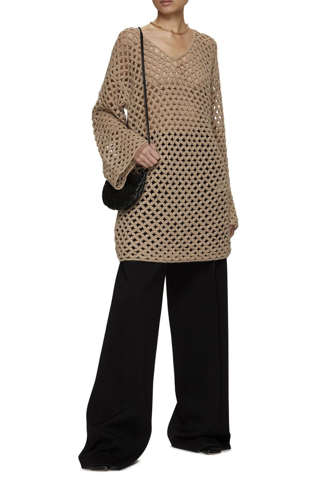 By Malene Birger Malene Birger wool crochet knit sweater dress brown M Size M / US 6-8 / IT 42-44 - 5 Thumbnail