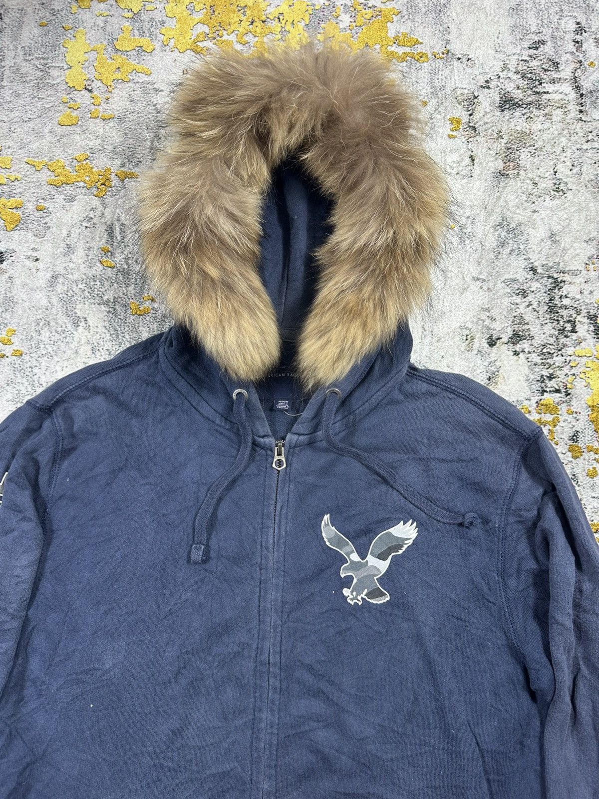 American Eagle Outfitters × If Six Was Nine × Le Grande Bleu (L.G.B.) CRAZY FADED FUR ZIPHOODIE AMERICAN EAGLE IFSIXWASNINE STYLE Size US XL / EU 56 / 4 - 2 Thumbnail