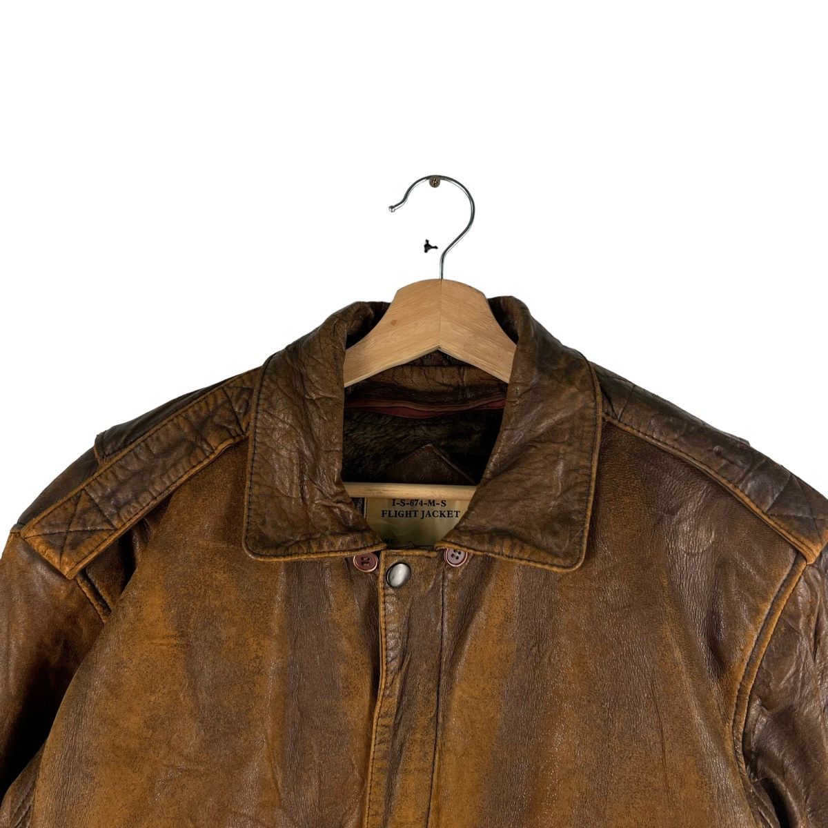 Vintage 🔥VTG GENUINE LEATHER JACKET FLIGHT RIOT RIOT BONDAGE Size US M / EU 48-50 / 2 - 6 Thumbnail