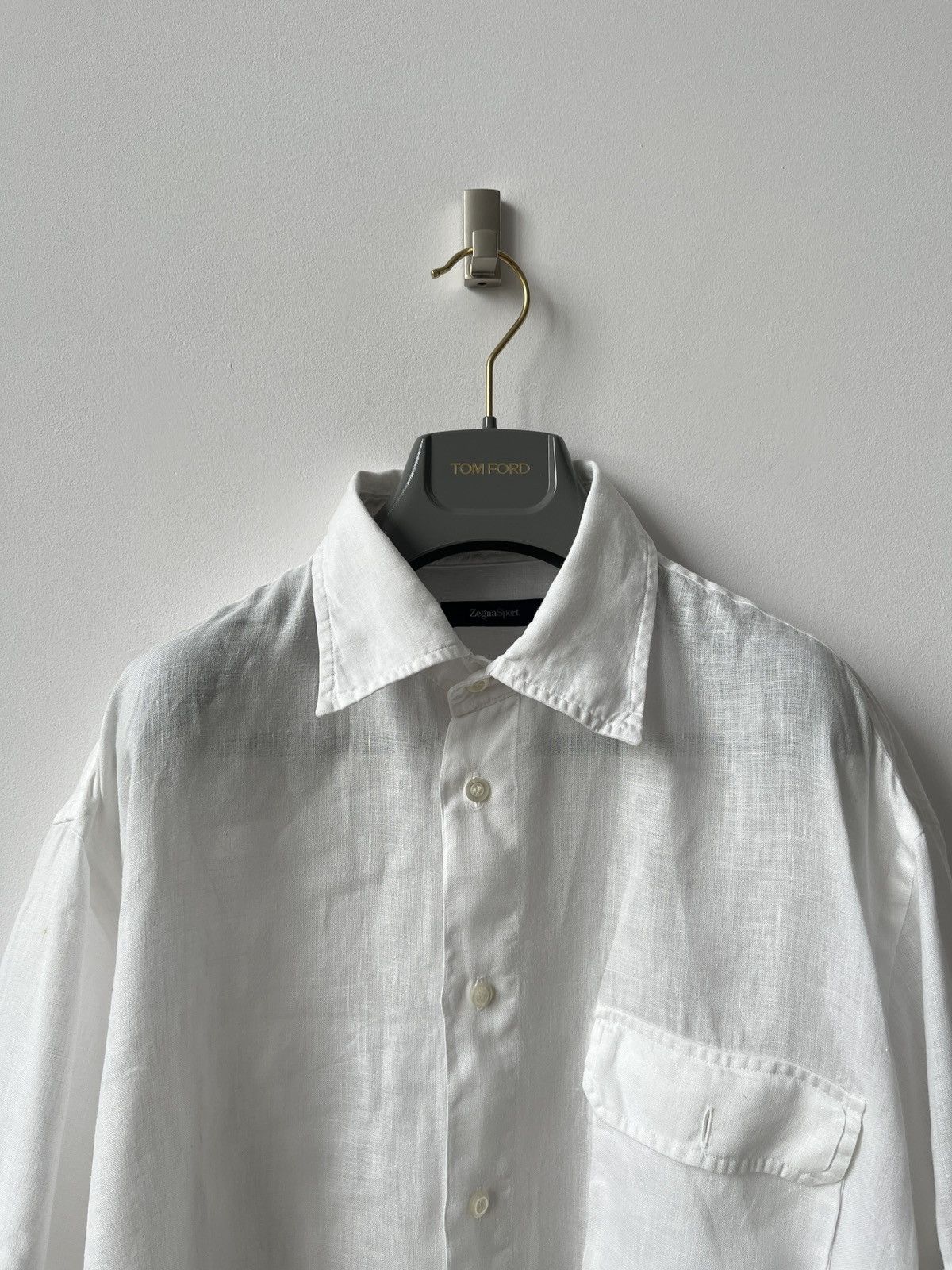 Ermenegildo Zegna Vintage Ermenegildo ZEGNA Sport Linen Shirt Spain Luxury Size US XL / EU 56 / 4 - 2 Thumbnail