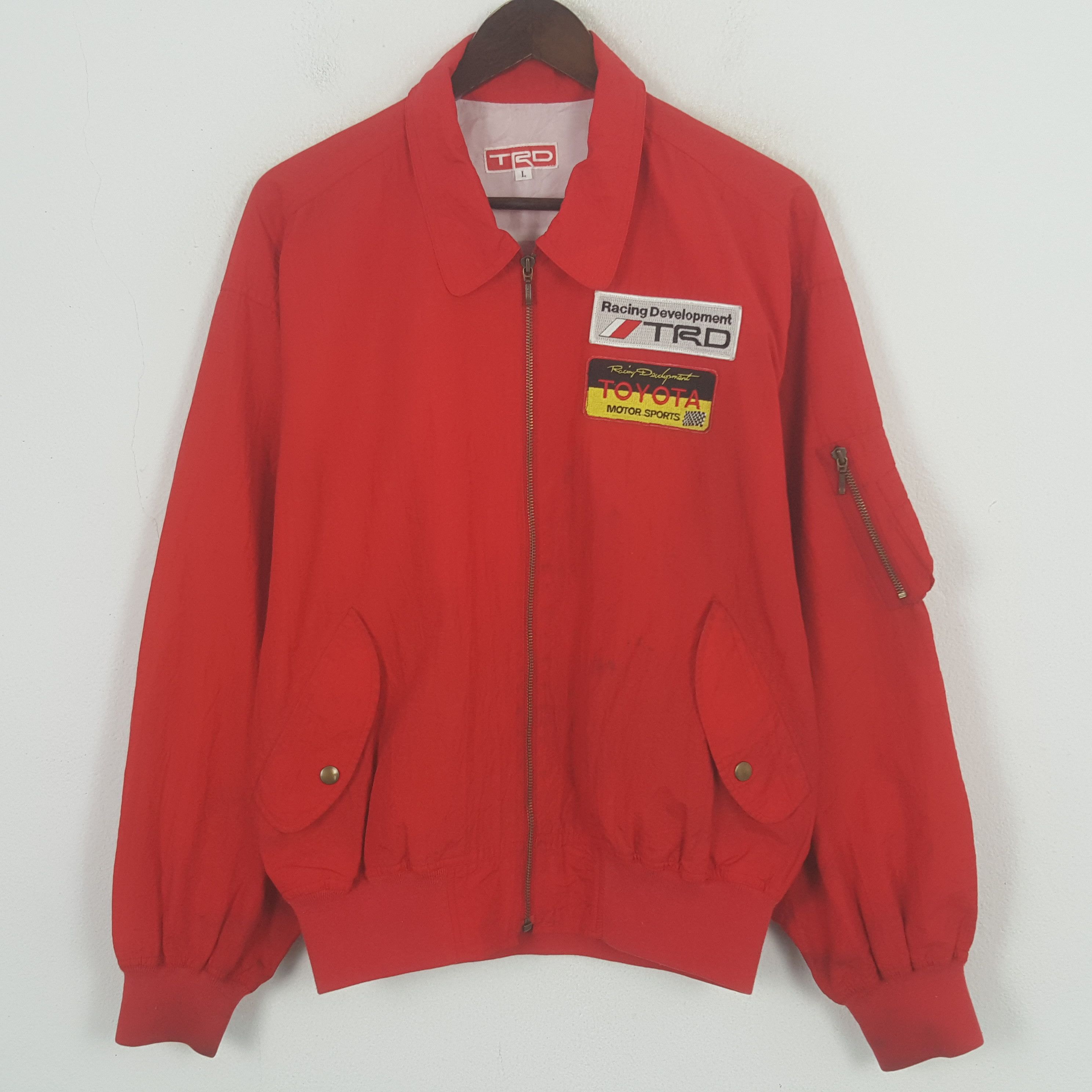 Japanese Brand Vintage TRD Racing Windbreaker Sport Bomber Jacket Size US L / EU 52-54 / 3 - 3 Thumbnail