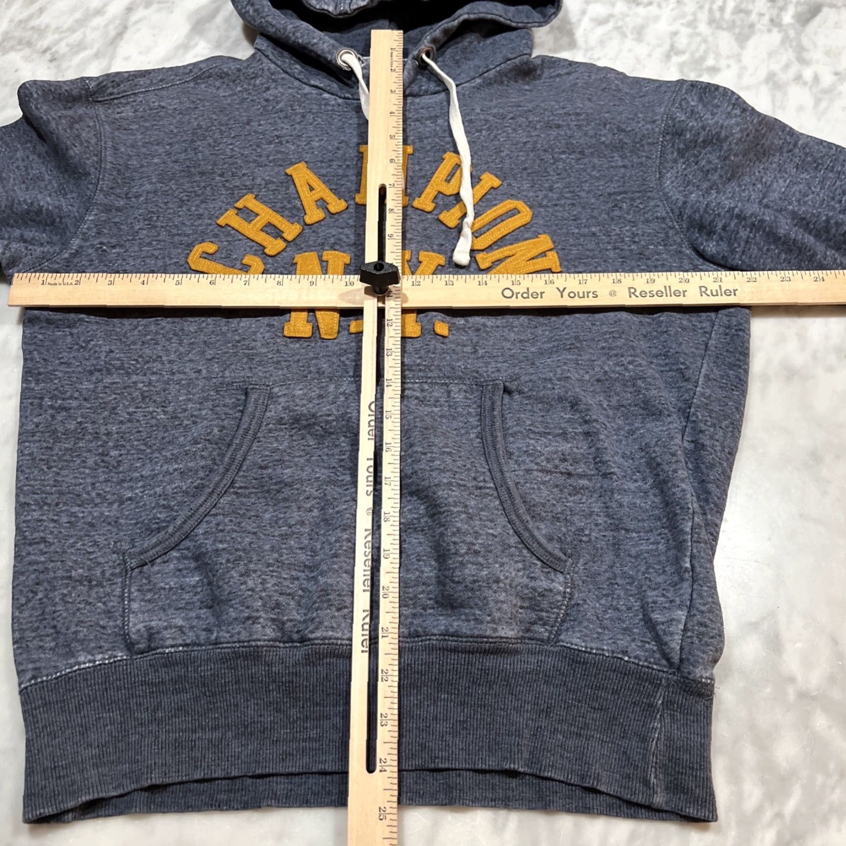 Champion Champion NY Sweatshirt Mens Medium New York Spellout Hoodie Pocket Drawstring Size US M / EU 48-50 / 2 - 4 Thumbnail