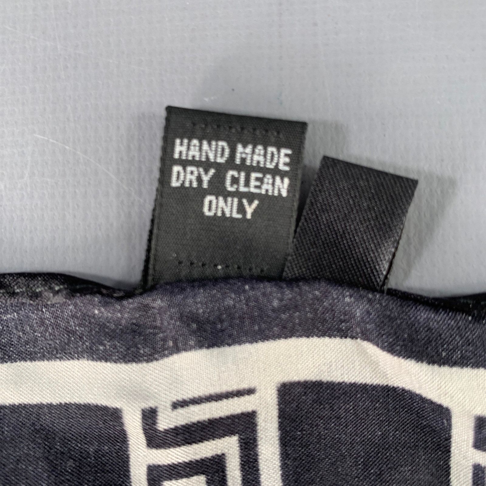 Vintage VINTAGE Black White Greca Silk Pocket Square Size ONE SIZE - 3 Thumbnail
