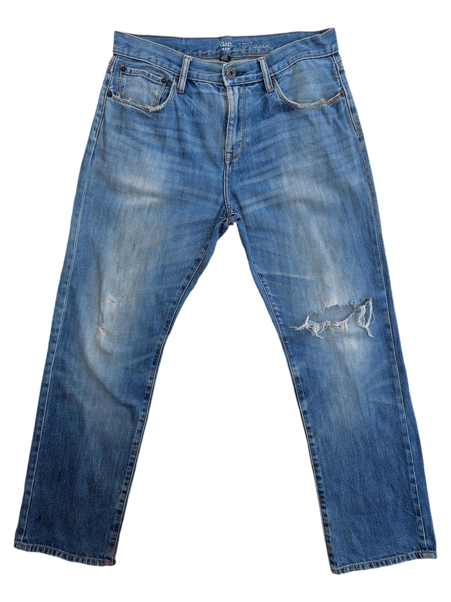 Gap × Vintage GAP 1969 Distressed Vintage Streetwear Men's Jean Size US 31 - 1 Thumbnail