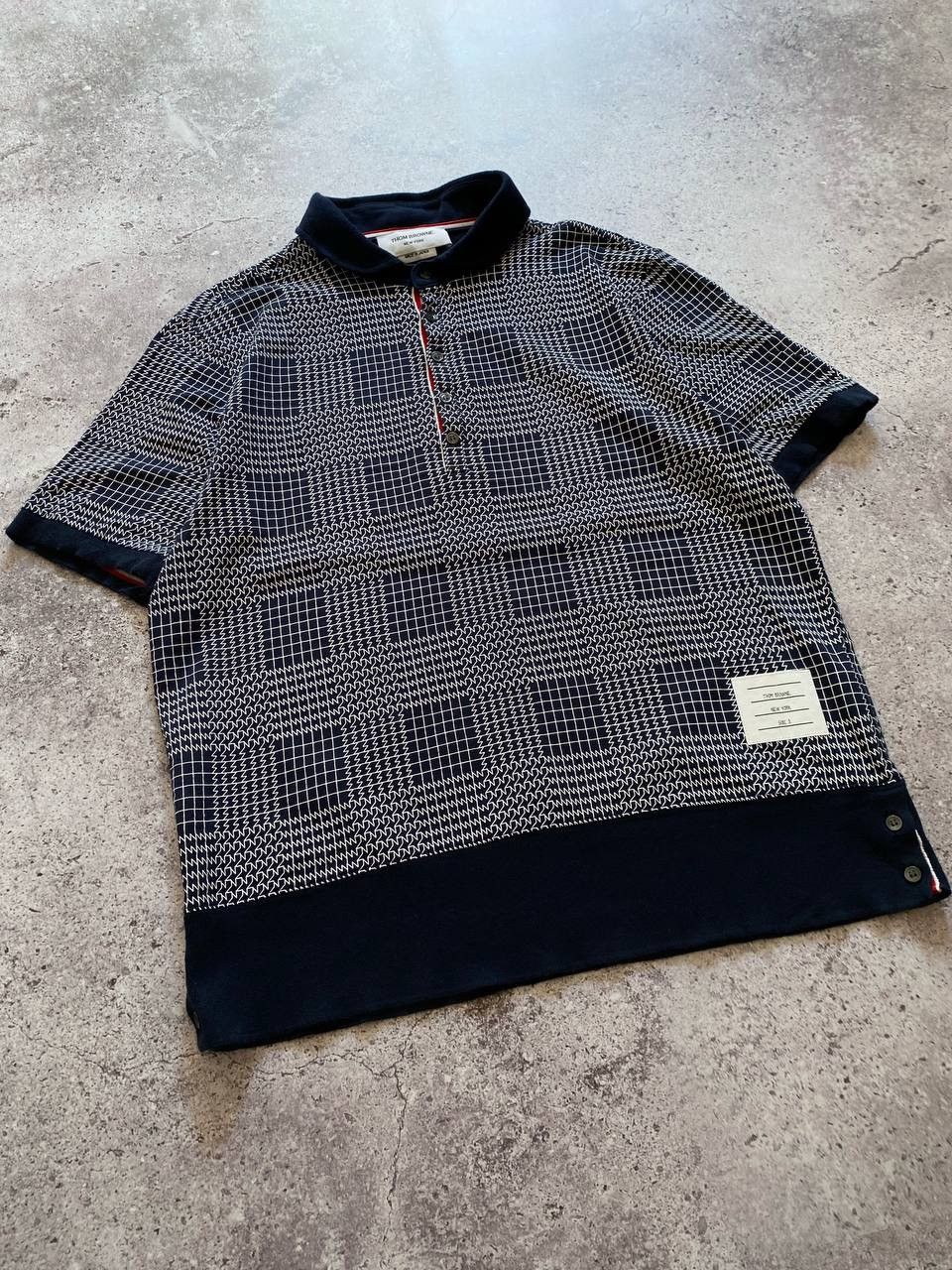 Thom Browne THOM BROWNE NAVY CAGED SHORT SLEEVE KNIT POLO T SHIRT Size US M / EU 48-50 / 2 - 3 Thumbnail