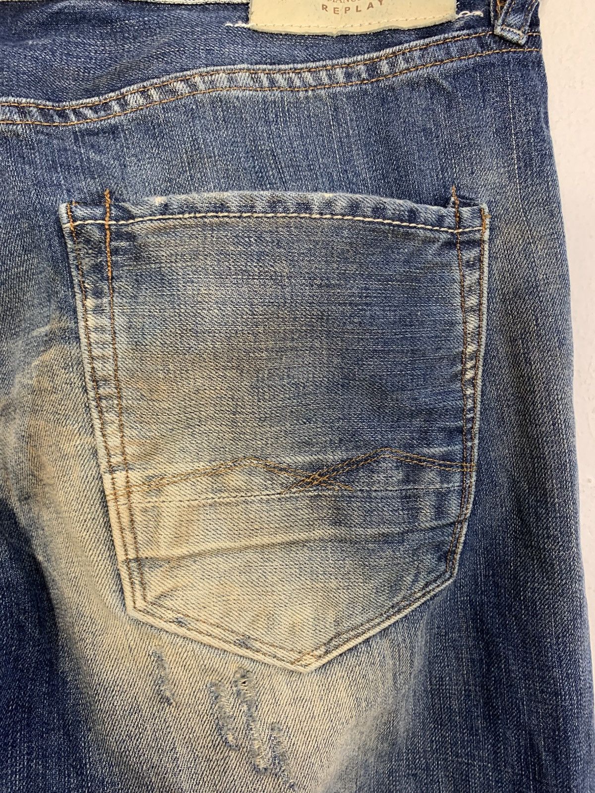 Replay Replay Maestro Indigo Beauty Faded Straight Cut Buttonfly Size US 34 / EU 50 - 7 Thumbnail