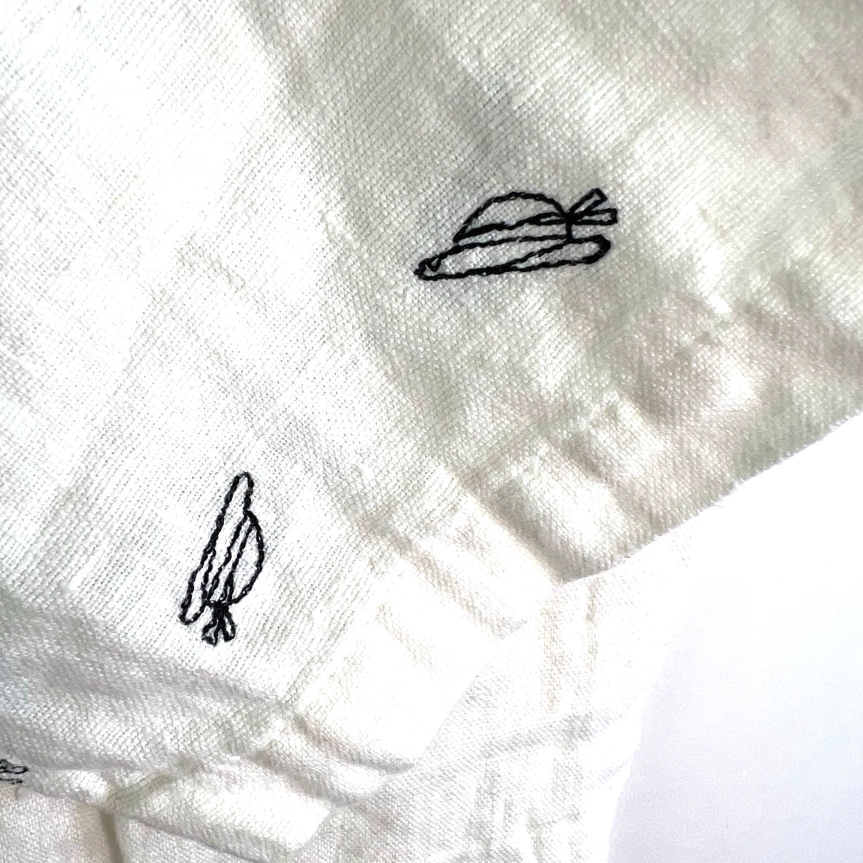 Vintage VINTAGE Aegean Linen Pants Womens Size S White 26X22 Embroidered Capri High Rise Straight Leg Pockets Beach Theme Size 28" / US 6 / IT 42 - 5 Thumbnail