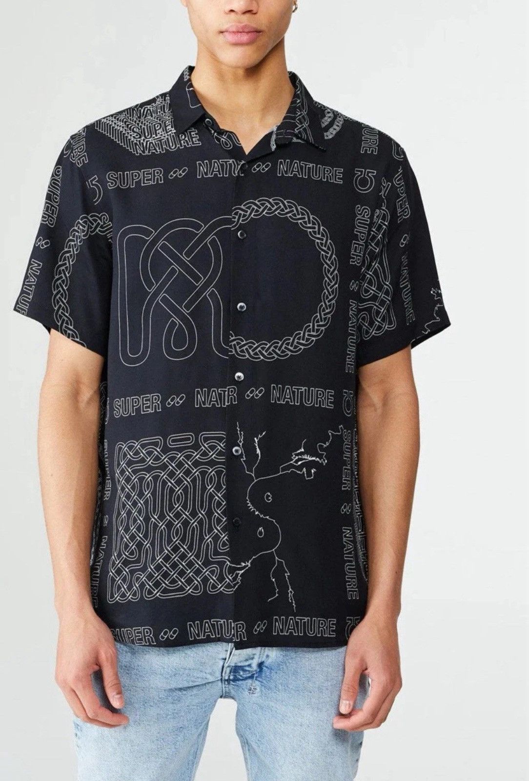 Ksubi Ksubi Super Nature AOP Pentagram Star Button Shirt Size US M / EU 48-50 / 2 - 1 Thumbnail