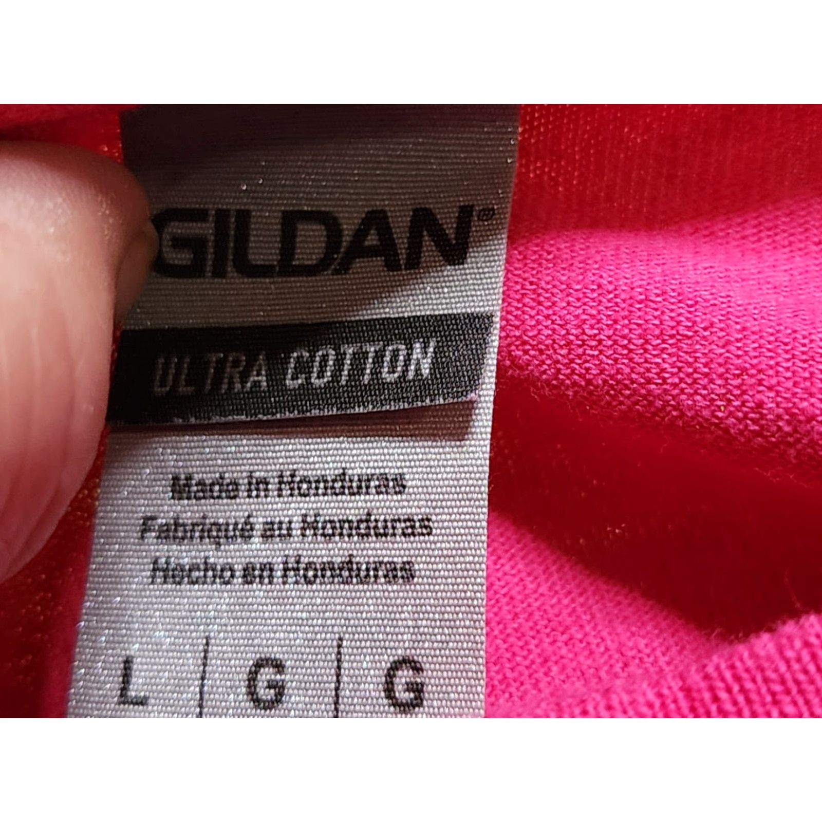 Gildan Gildan Mens L Funny T-Shirt Port Salerno FL Pink Double-Sided Short Sleeve Size US L / EU 52-54 / 3 - 4 Thumbnail