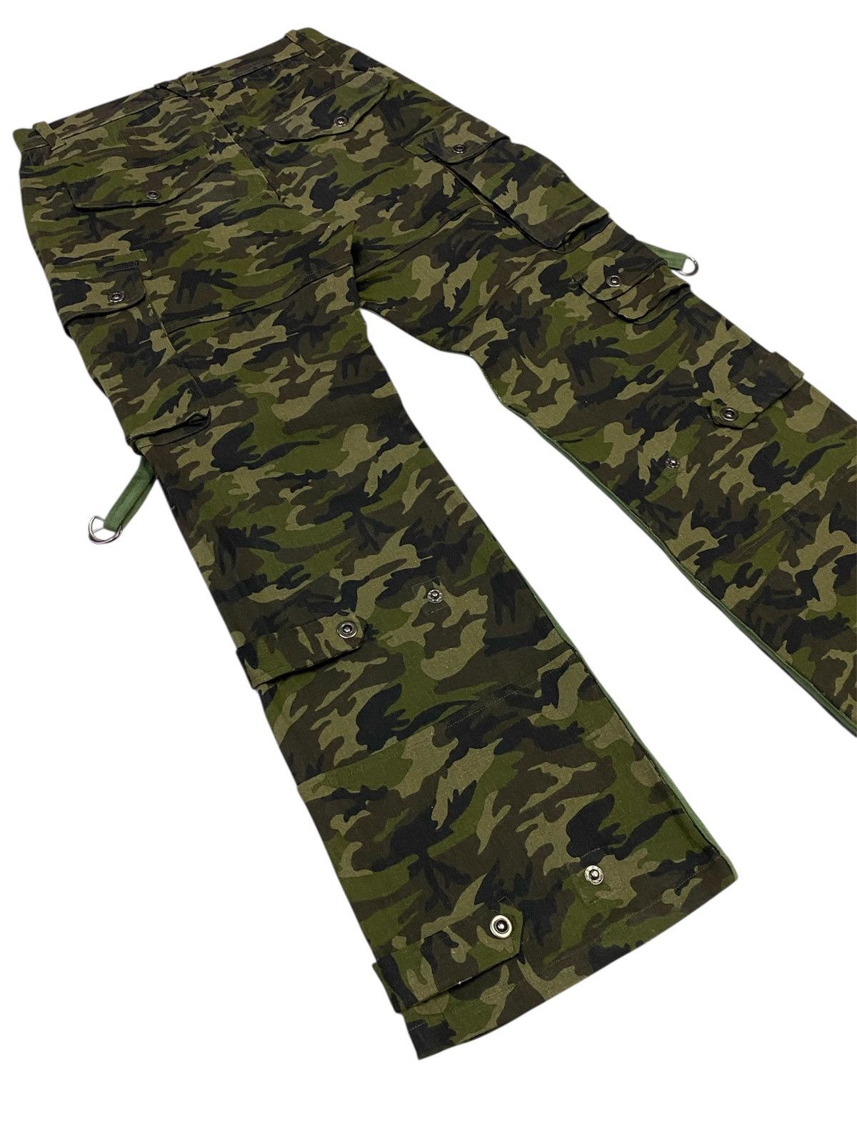 Japanese Brand Vice Fairy Multipocket Stretch Wide Leg Camo Cargo Pants Size US 30 / EU 46 - 23 Thumbnail