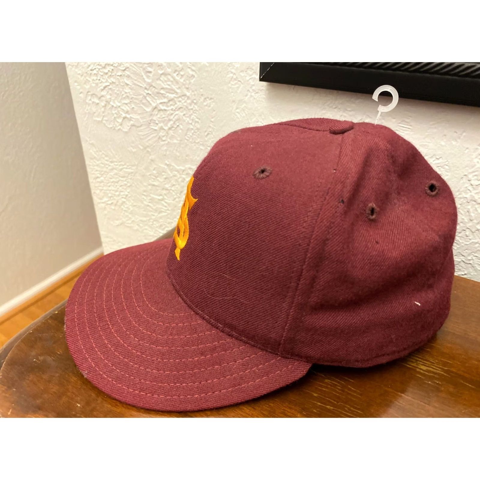 New Era VTG 80s Arizona State ASU New Era Fitted Hat Cap 7 OSU 100% Wool USA Black Mens Baseball 1990s Size ONE SIZE - 2 Thumbnail