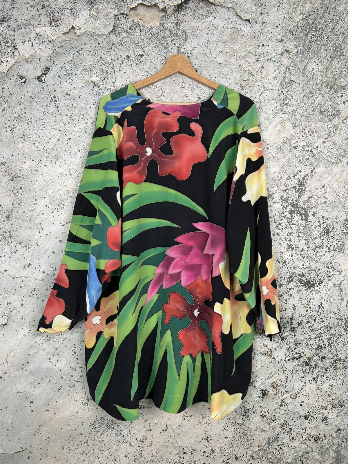 Other Vintage Silk Shirt Floral 90s Archival Grunge Punk Skate Size US XL / EU 56 / 4 - 5 Thumbnail