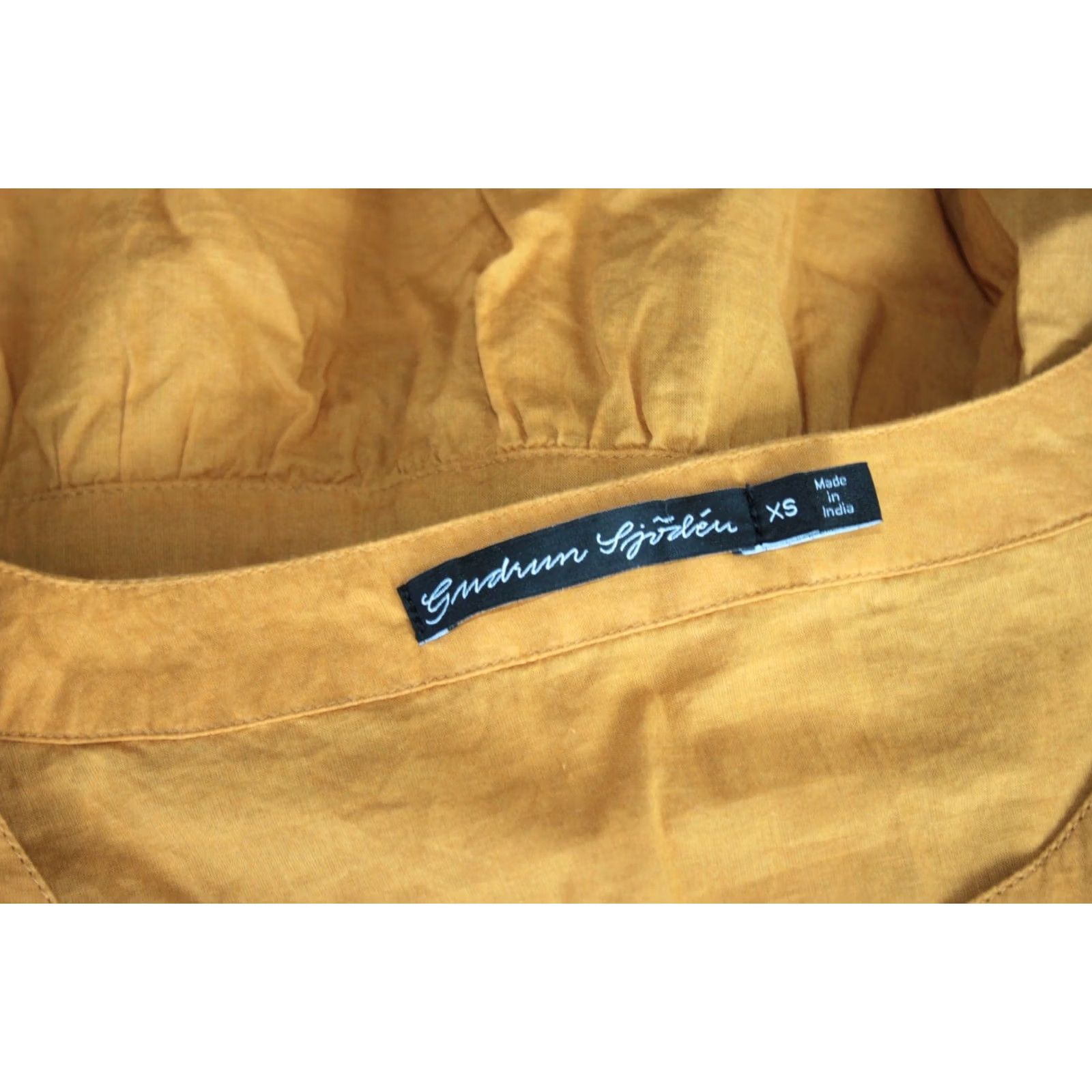 Vintage Gudrun Sjoden Womens Tunic XS Yellow Shirt/Blouse Size XS / US 0-2 / IT 36-38 - 4 Thumbnail