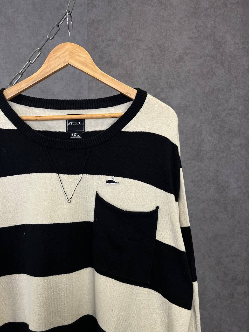Atticus Atticus designer pocket striped sweatshirt Size US XXL / EU 58 / 5 - 2 Thumbnail