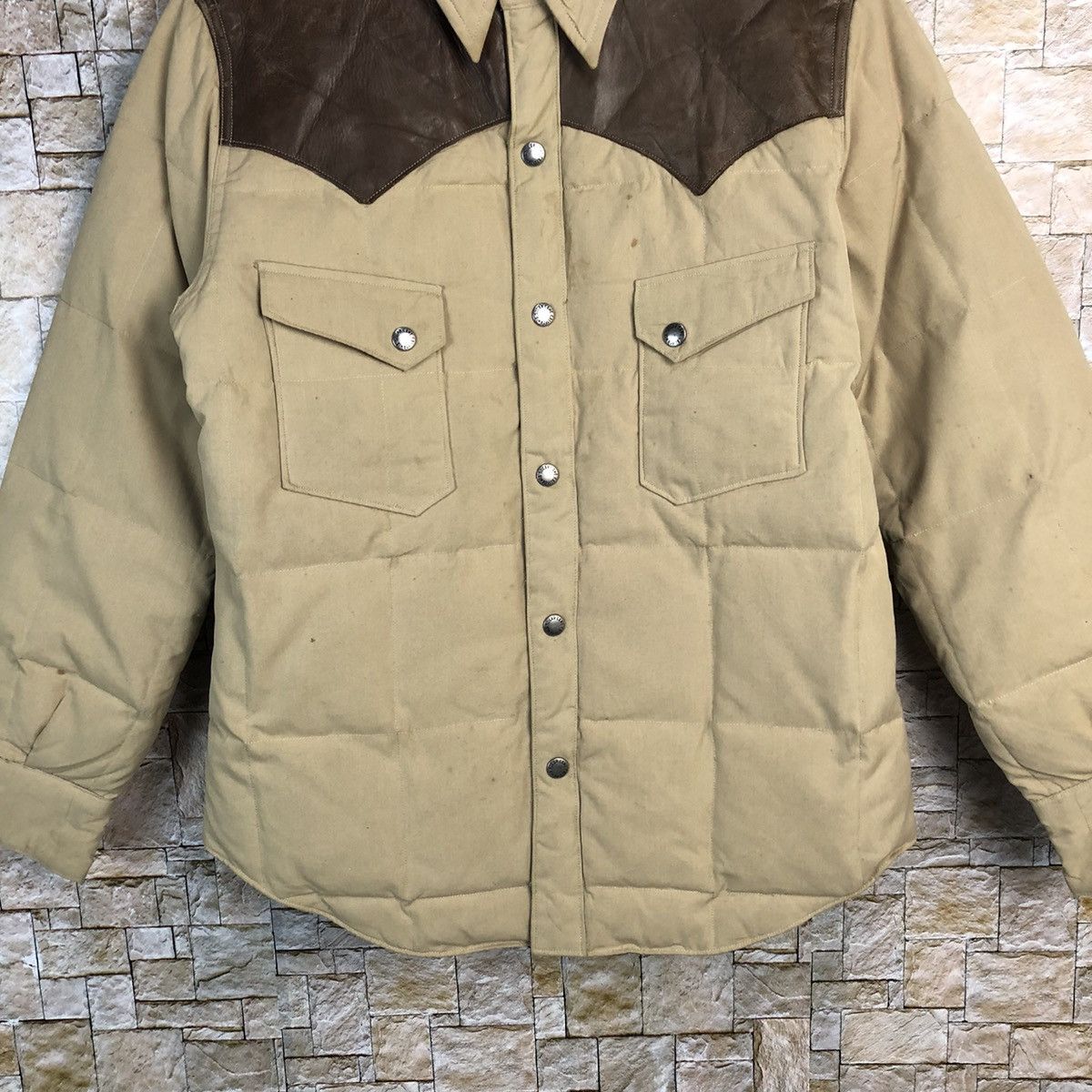 Sugar Cane DL Sugar Cane Quilt Hybrid Western Down Jacket Shirt #A284 Size US M / EU 48-50 / 2 - 3 Thumbnail