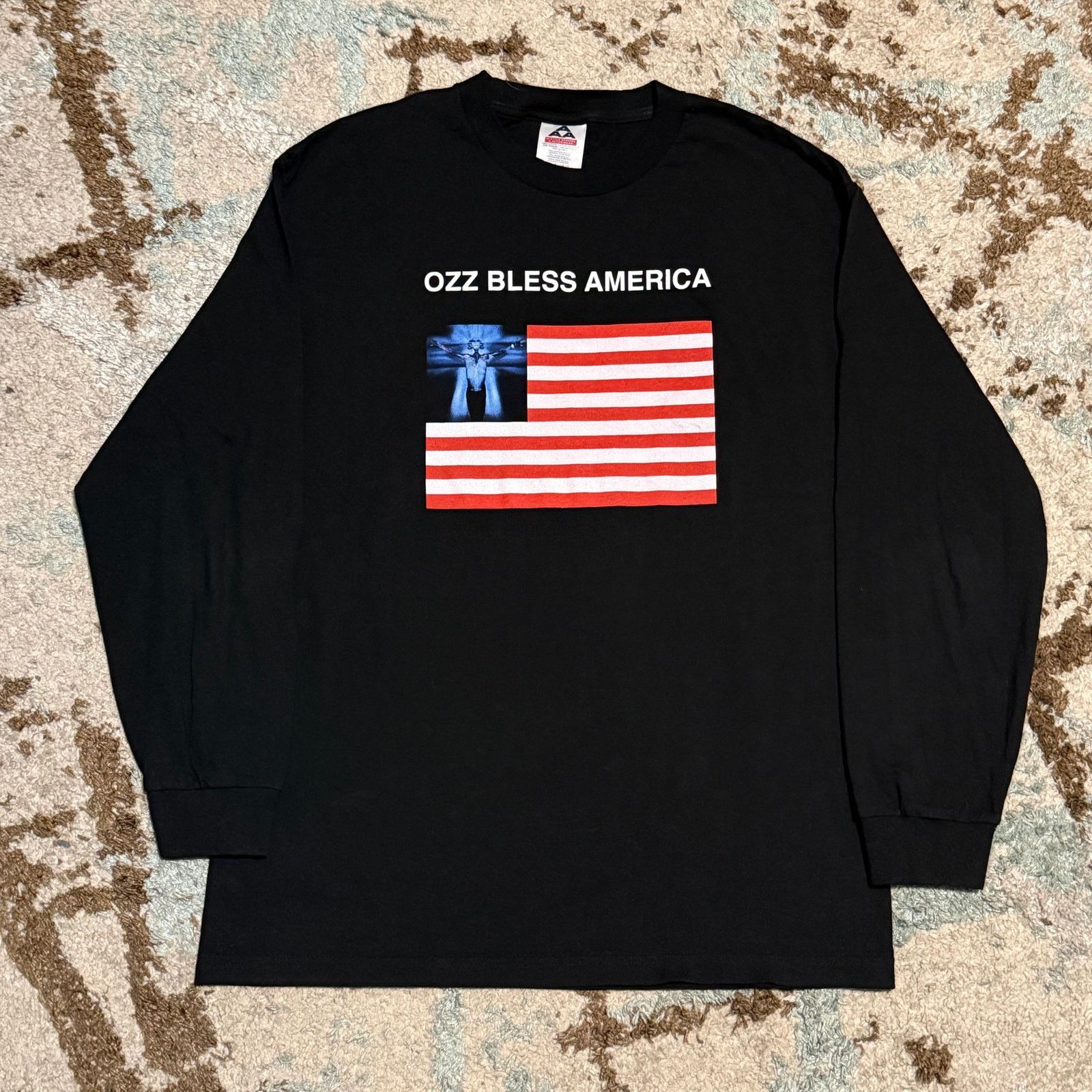 Band Tees × Vintage Vintage 2001 Ozzy Osbourne Ozz Bless America Shirt Large Size US L / EU 52-54 / 3 - 1 Thumbnail