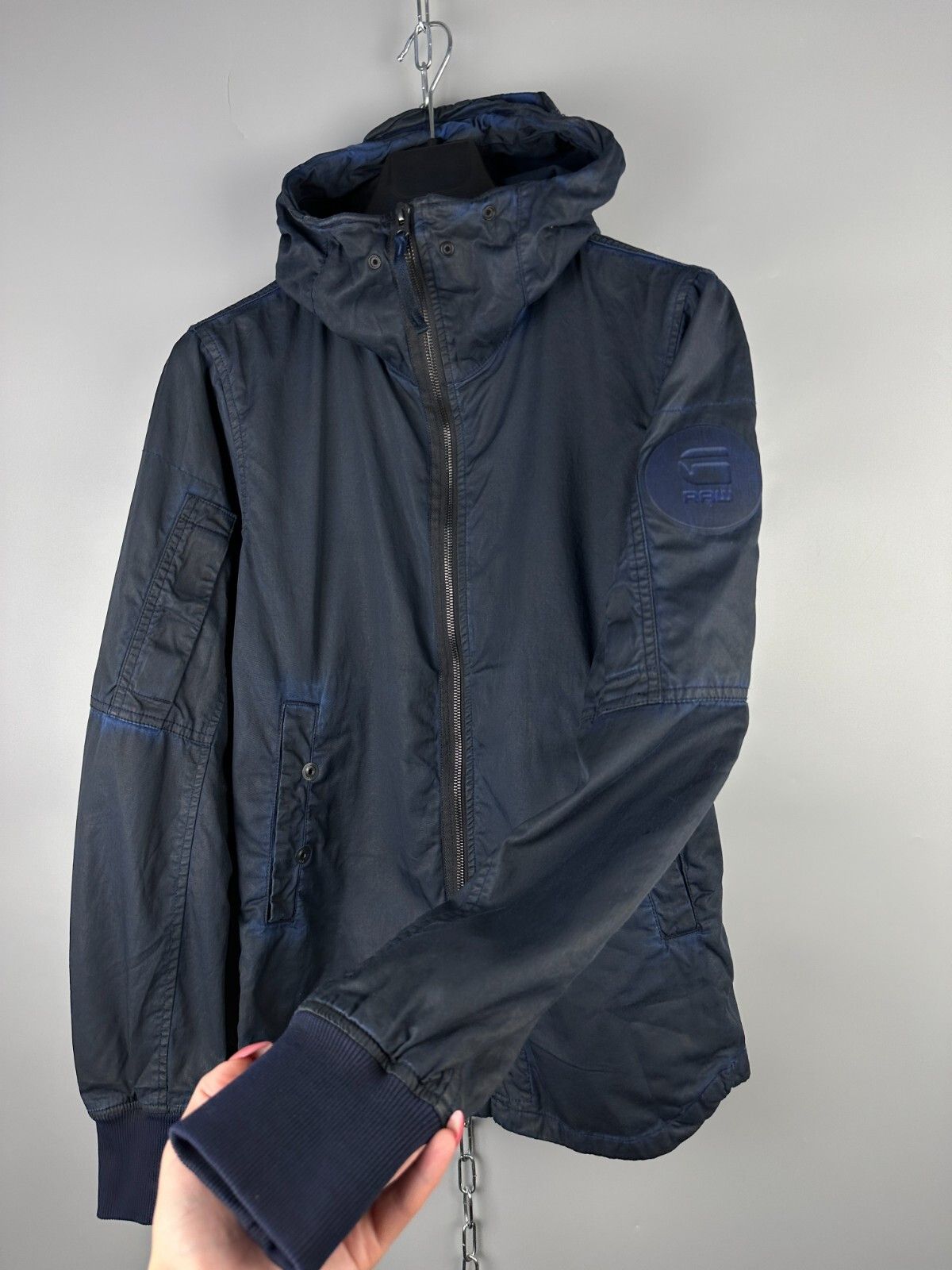 G-Star NEW G Star Garment Dyed Washed Batt Hdd Jacket Size US XS / EU 42 / 0 - 7 Thumbnail