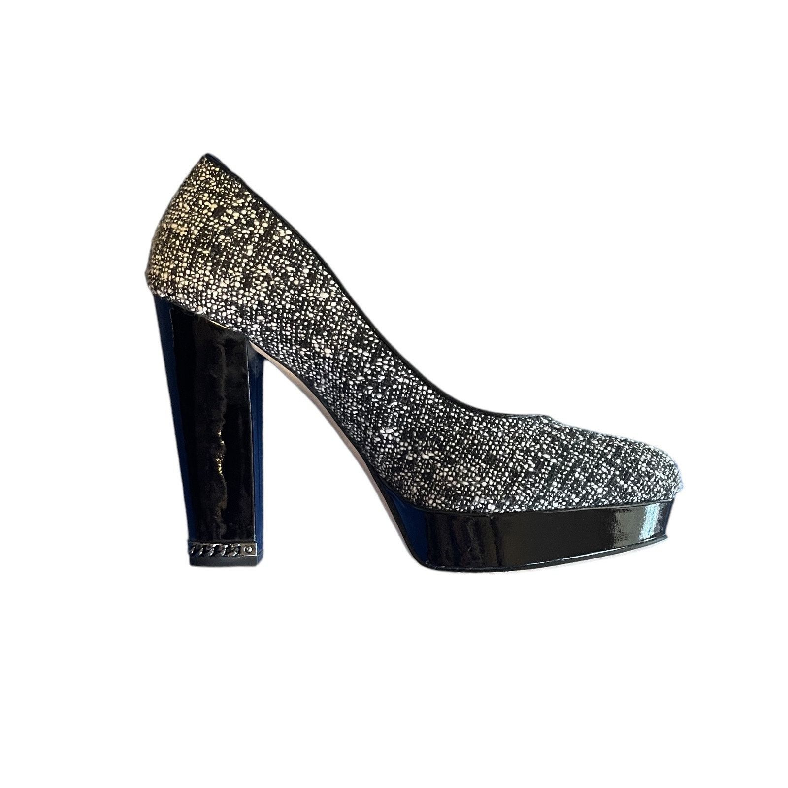 Michael Kors Michael Kors Sabrina Tweed Pumps Chain Heel SZ 9 Retail $150 Size US 9 / IT 39 - 4 Thumbnail