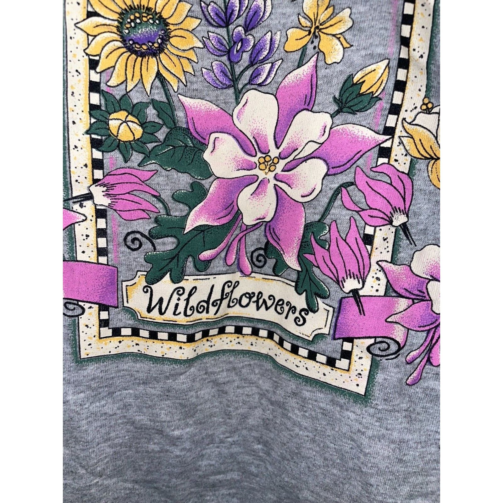 Jerzees Vintage Wisconsin Shirt Wildflowers Flower Test Print VTG L Size US L / EU 52-54 / 3 - 3 Thumbnail