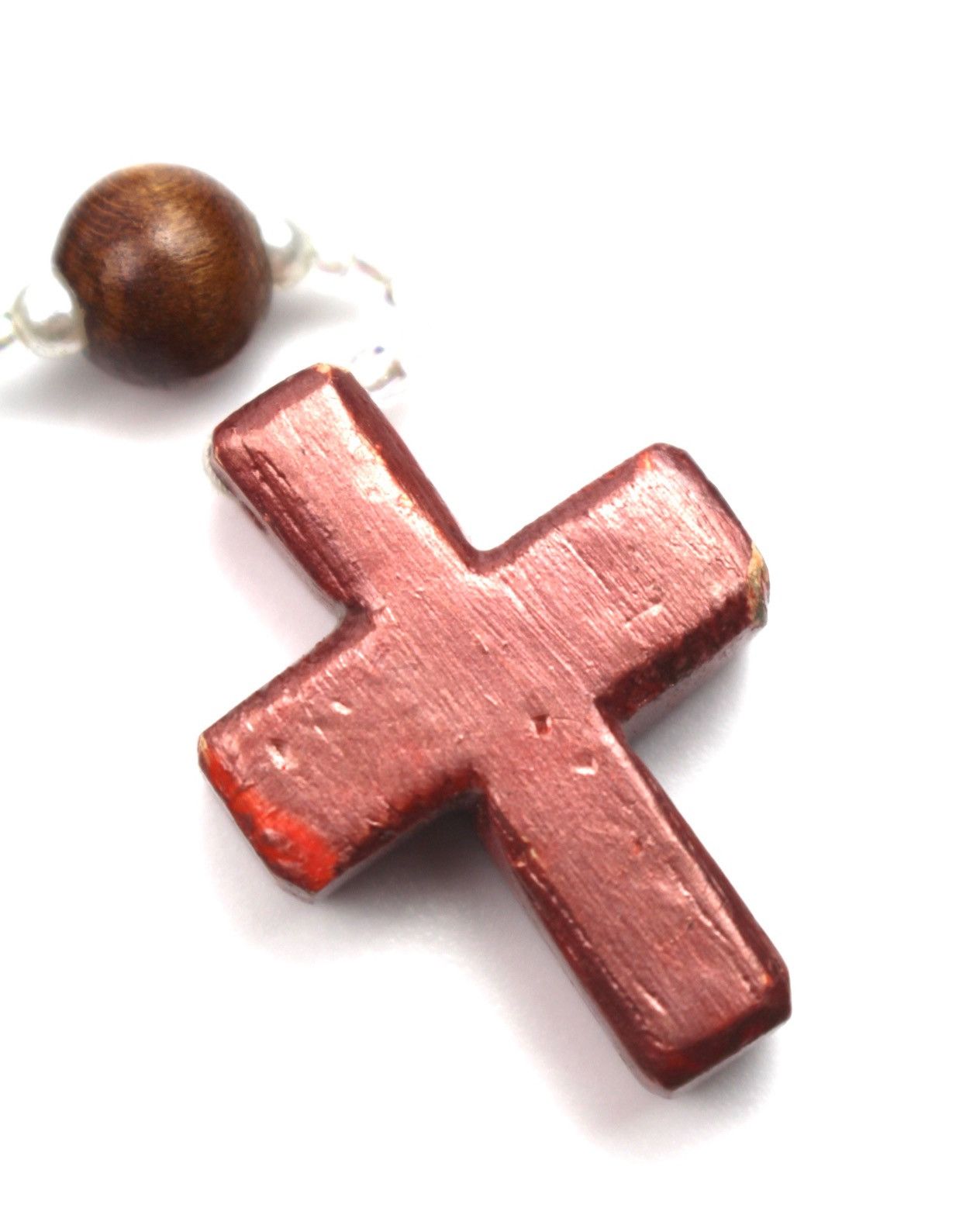 Hysteric Glamour 1990S EUROPEAN ROSARY BEADS – RED WOOD CROSS NECKLACE Size ONE SIZE - 4 Thumbnail