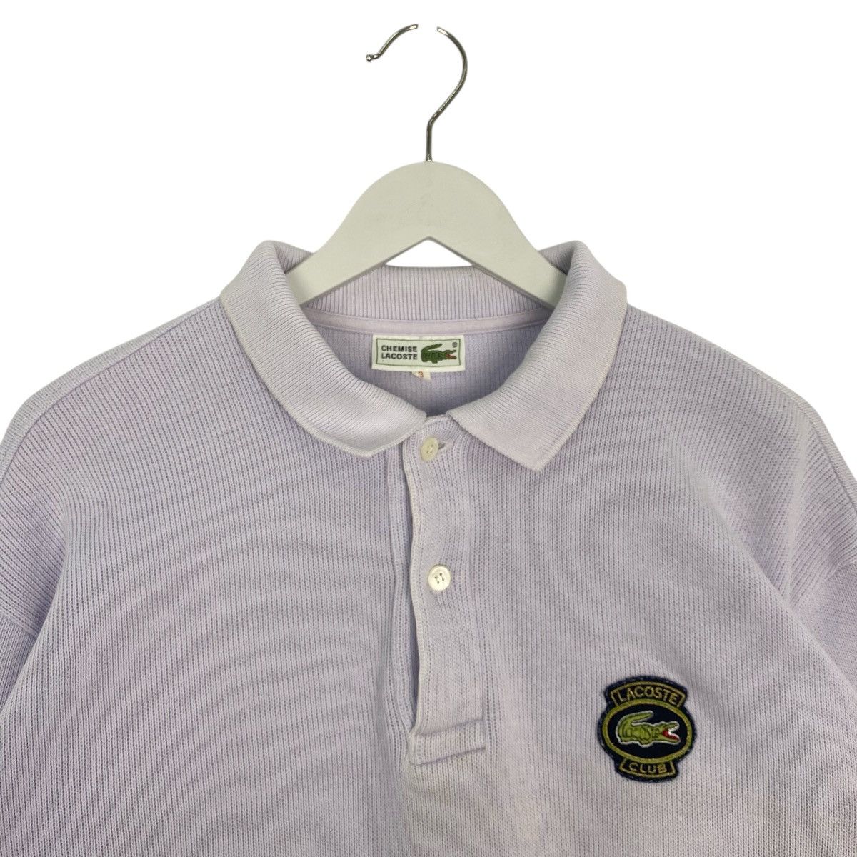 Vintage Vintage 90s Lacoste Sweatshirt Collar Button Soft Purple M Size US M / EU 48-50 / 2 - 4 Thumbnail