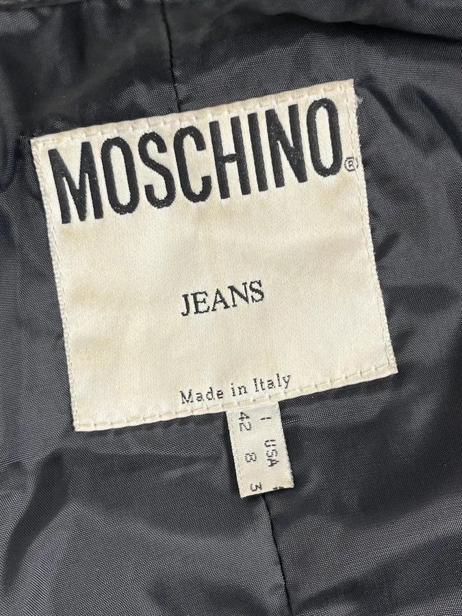 Moschino 2000s Moschino Black Painted Effect Light Jacket Size M / US 6-8 / IT 42-44 - 11 Thumbnail
