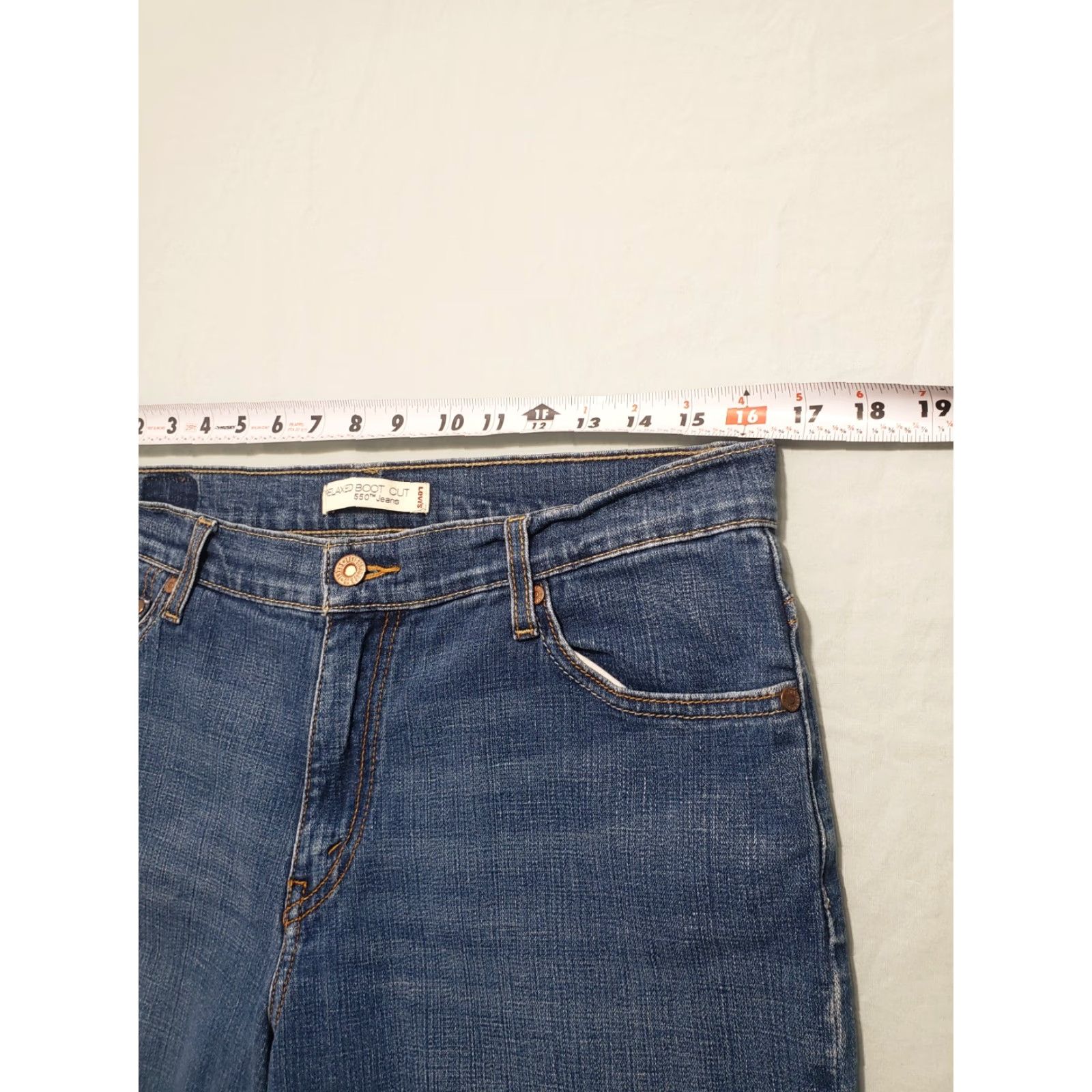 Levi's Levis 550 Relaxed Boot Cut Jeans Women's Size 12 M Blue Denim Stretch Size 34" / US 12 / IT 48 - 6 Thumbnail