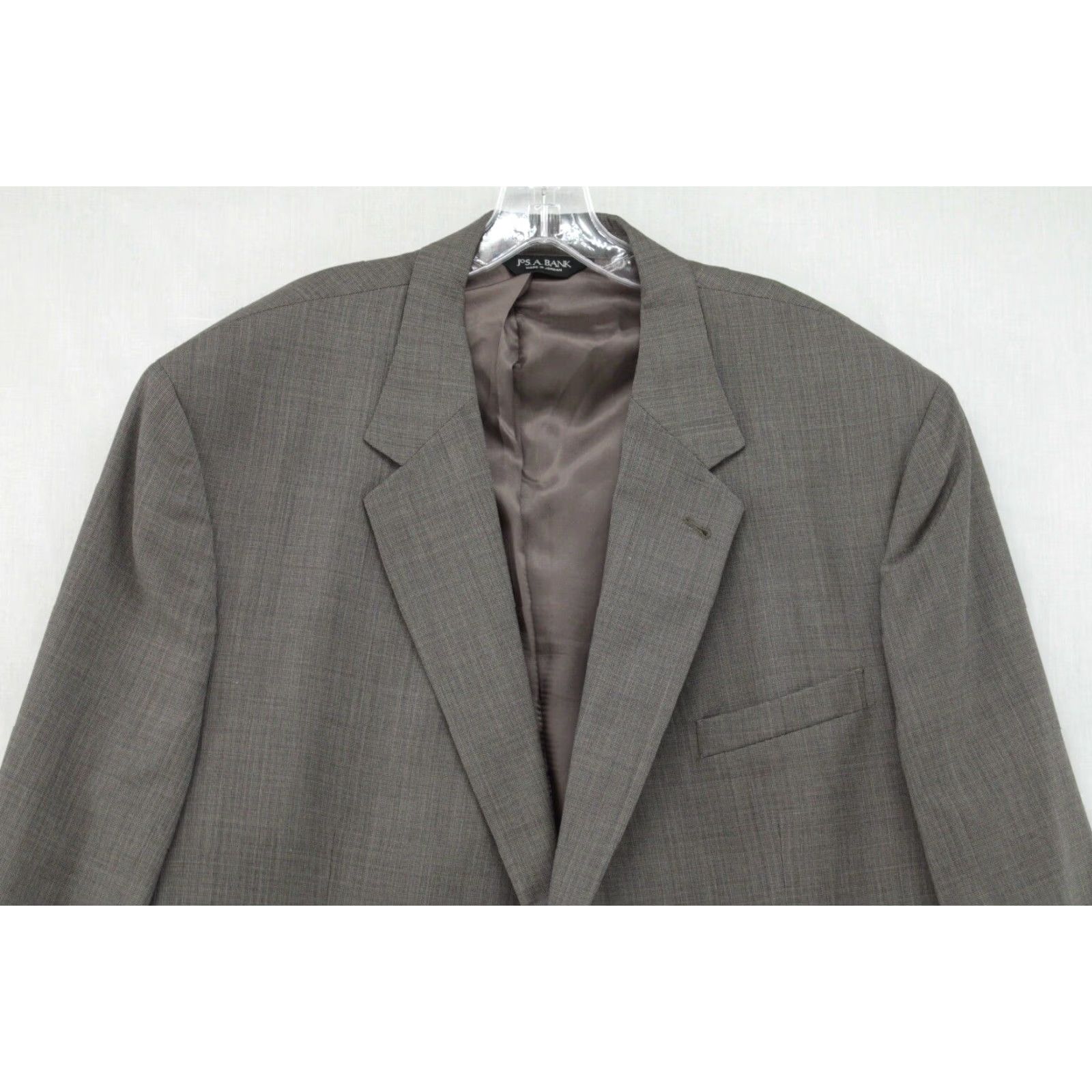 Jos. A. Bank VINTAGE Jos. A. Bank Blazer Men's 50R Gray Micro Houndstooth Preppy Regencycore Boss Shirt Size 50R - 2 Thumbnail