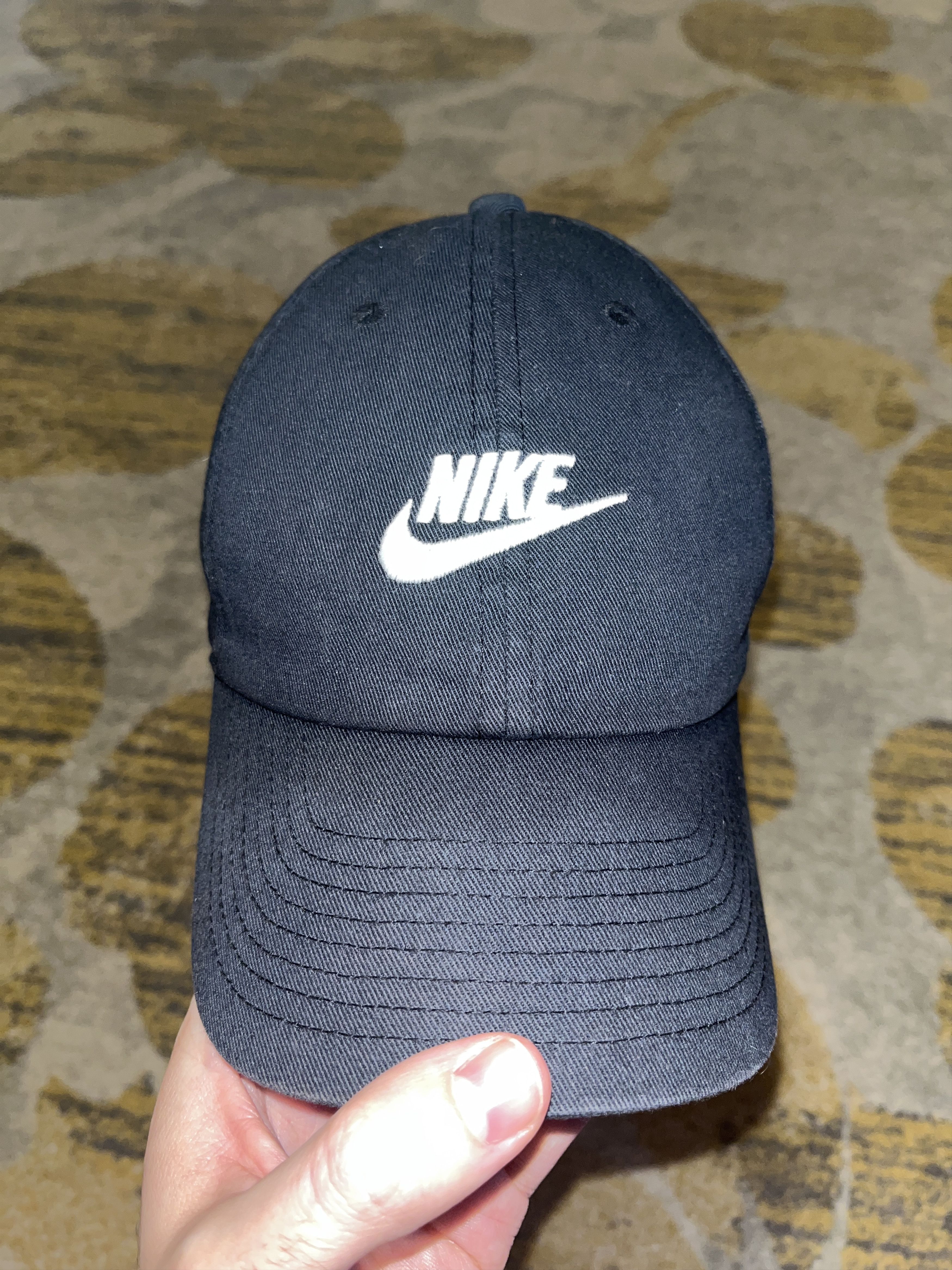 Nike Nike Heritage 86 Adjustable Black Hat White Swoosh OSFA Size ONE SIZE - 1 Thumbnail