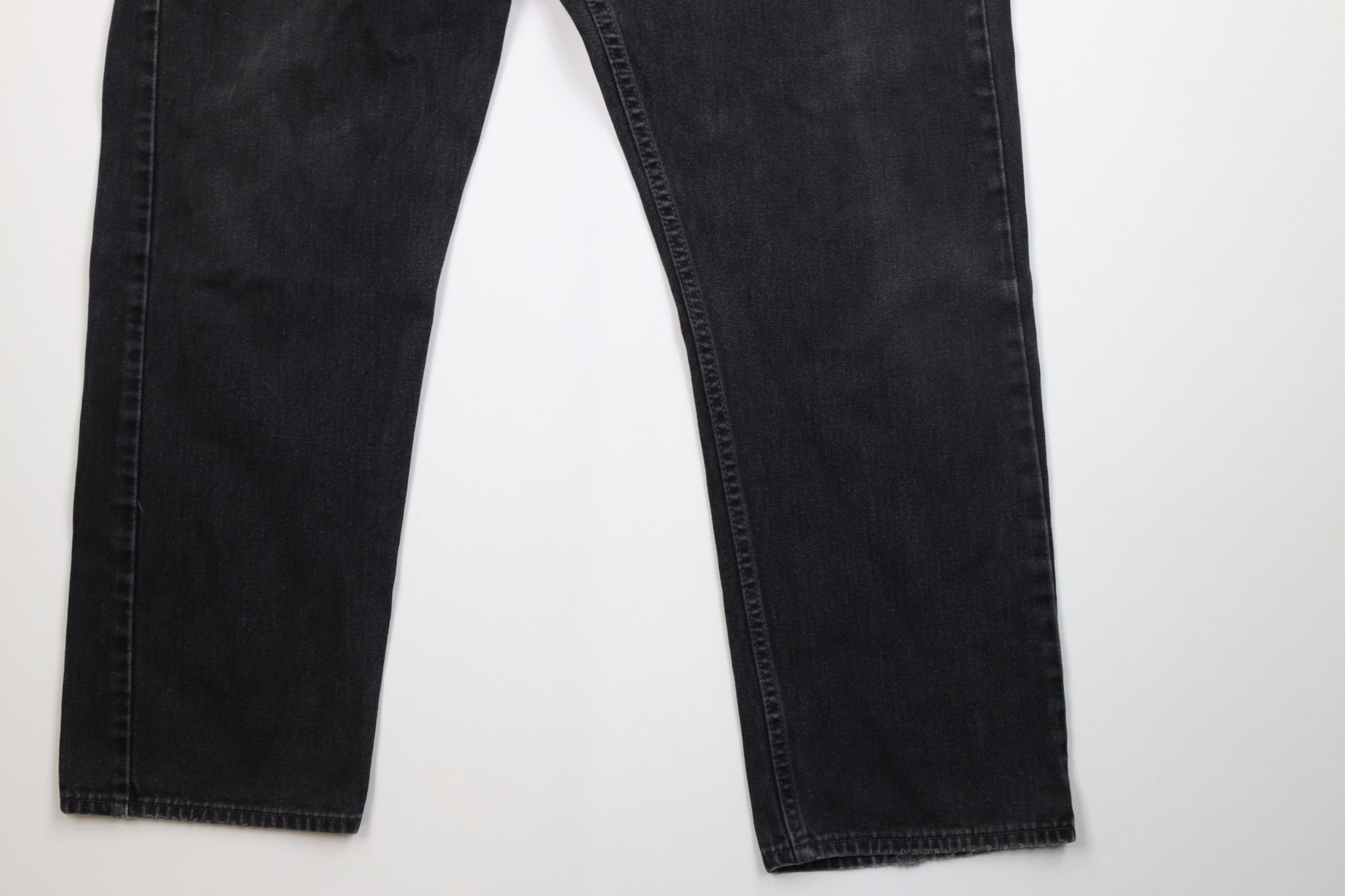 Levi's Vintage Y2K 2002 Levis 505 Straight Leg Jeans Black USA Size US 42 / EU 58 - 4 Thumbnail
