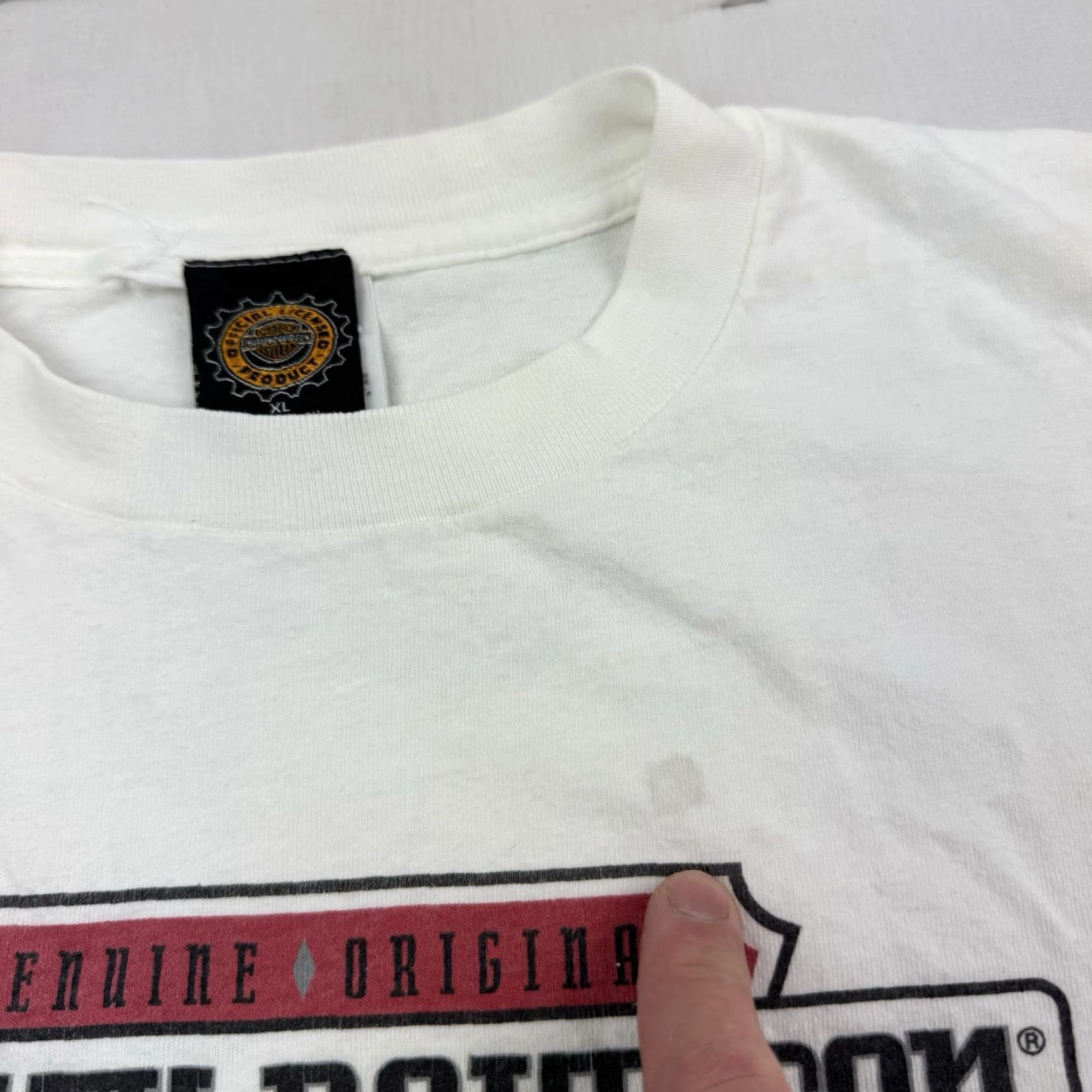 Harley Davidson VINTAGE Harley-Davidson T-Shirt Adult XL White Biker Motorcycle 90s Mens Size US XL / EU 56 / 4 - 5 Thumbnail