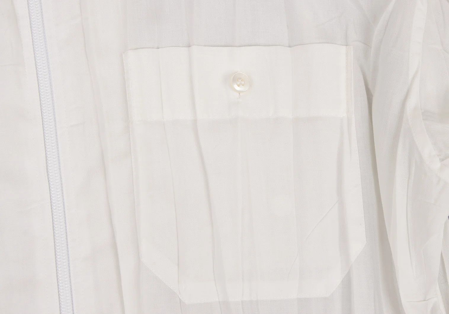 Issey Miyake Pleats Zip Shirt in White XL Size US XL / EU 56 / 4 - 5 Thumbnail
