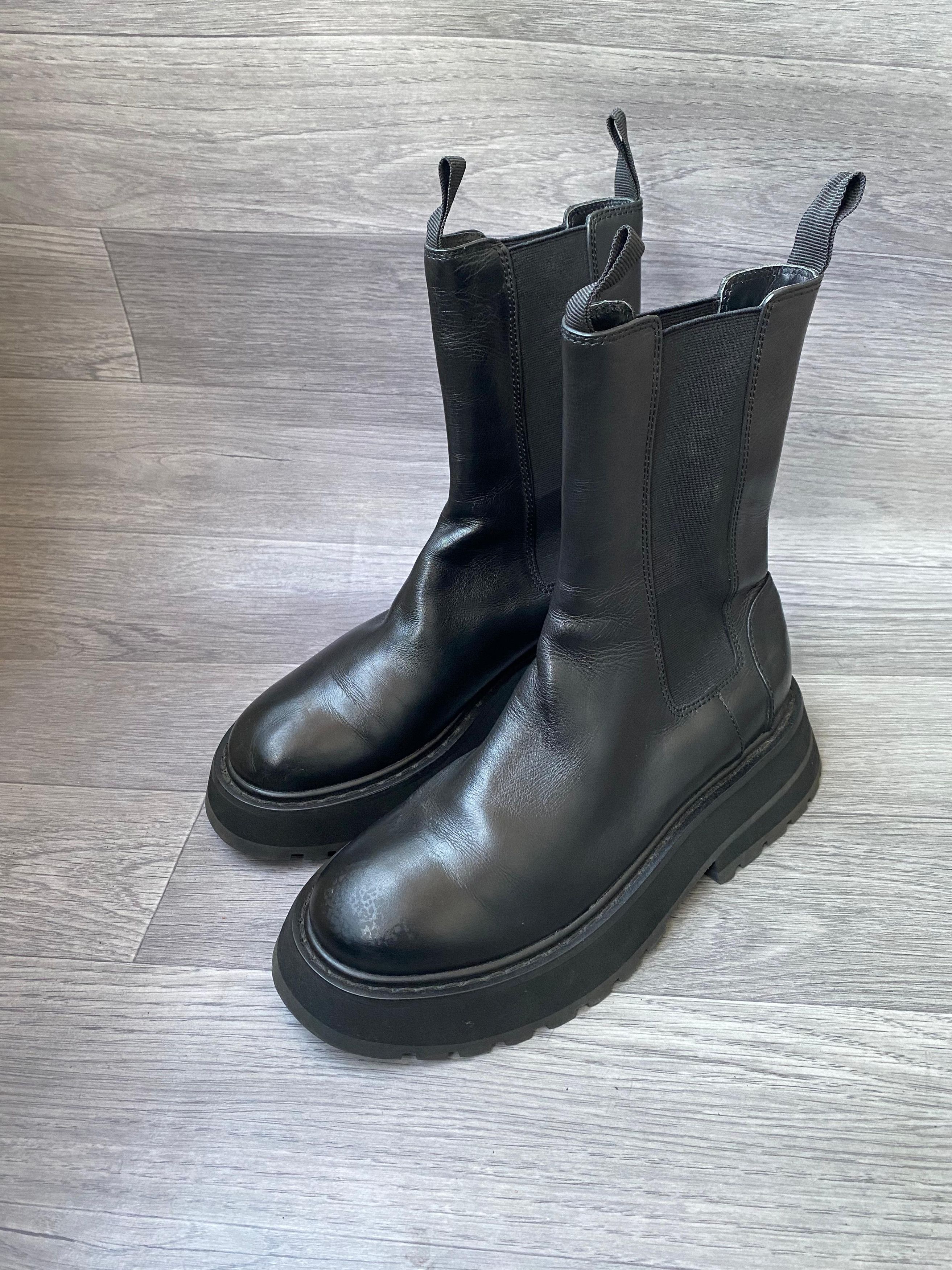 Marsell Marsell Zuccone Chelsea Black Leather Boots Sz 36 Size US 8 / IT 38 - 2 Thumbnail