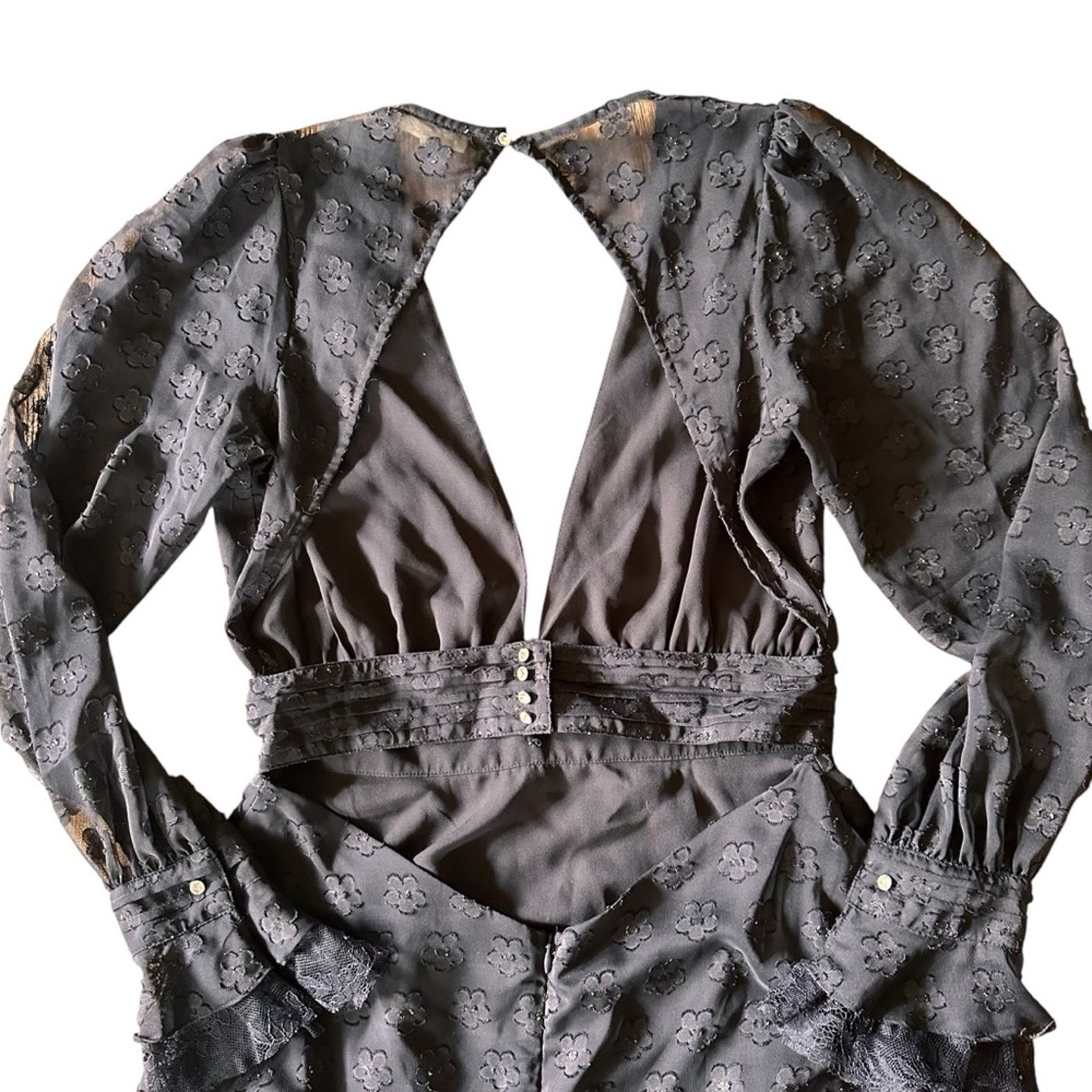 For Love & Lemons For Love & Lemons Modern Love Dress – Black Daisy – Size M Size M / US 6-8 / IT 42-44 - 10 Thumbnail
