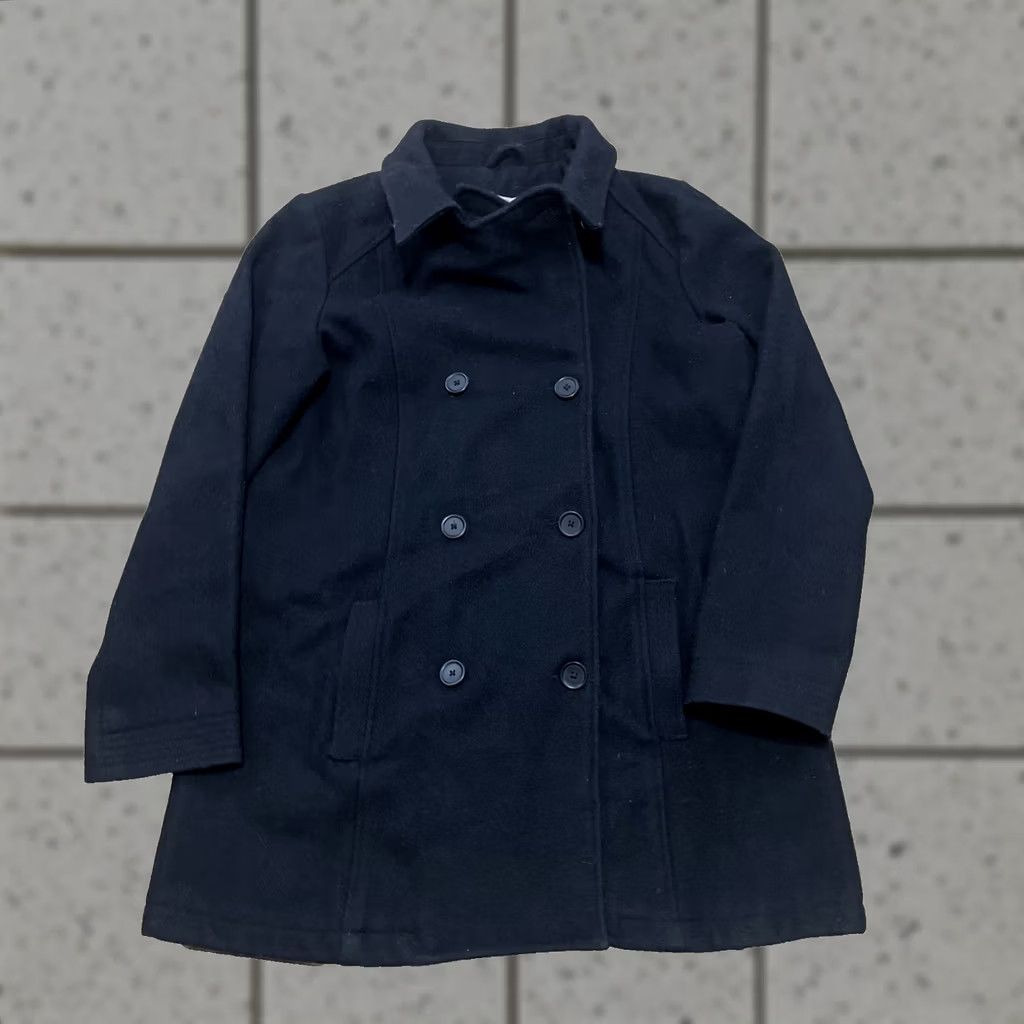 Old Navy VINTAGE Old Navy Wool Blend Coat Adult L Black Double Breasted Naval Lined Pockets Y2K Mens Womens Unisex Adults Coat Size US L / EU 52-54 / 3 - 1 Thumbnail