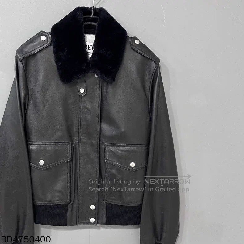Loewe Loewe Black Lambskin Fur Collar Jacket Size XS / US 0-2 / IT 36-38 - 4 Thumbnail