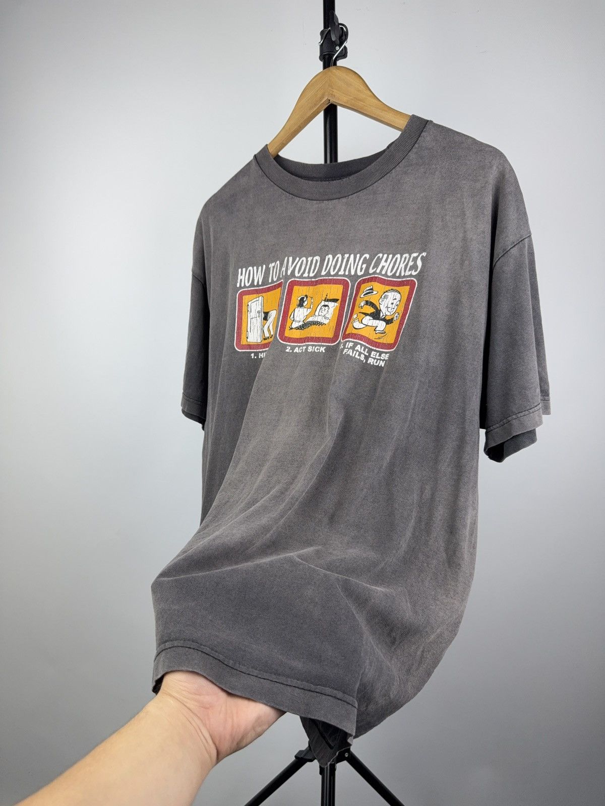 Vintage Vintage Retro 90s Humour How to avoid doing chores T Shirt Size US XL / EU 56 / 4 - 5 Thumbnail